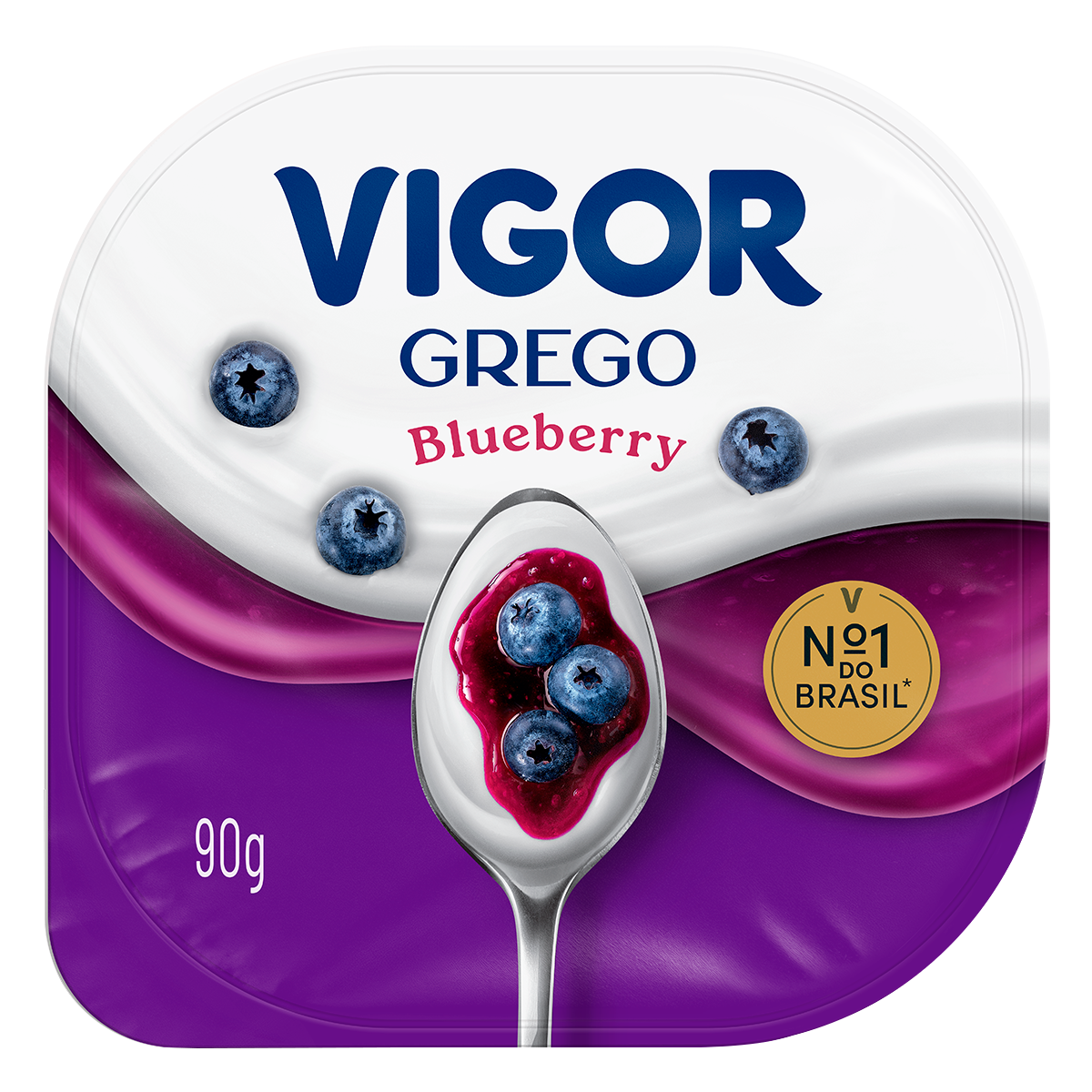 Iogurte Grego Blueberry Vigor Pote 90g