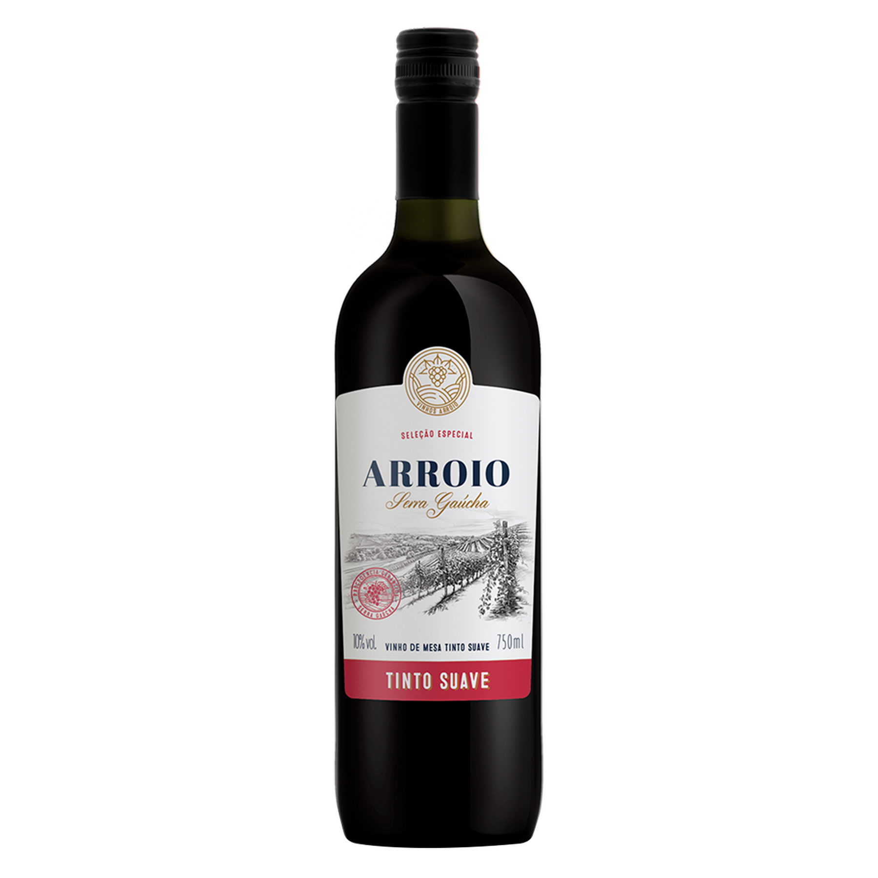 Vinho Tinto Suave Arroio Garrafa 750ml