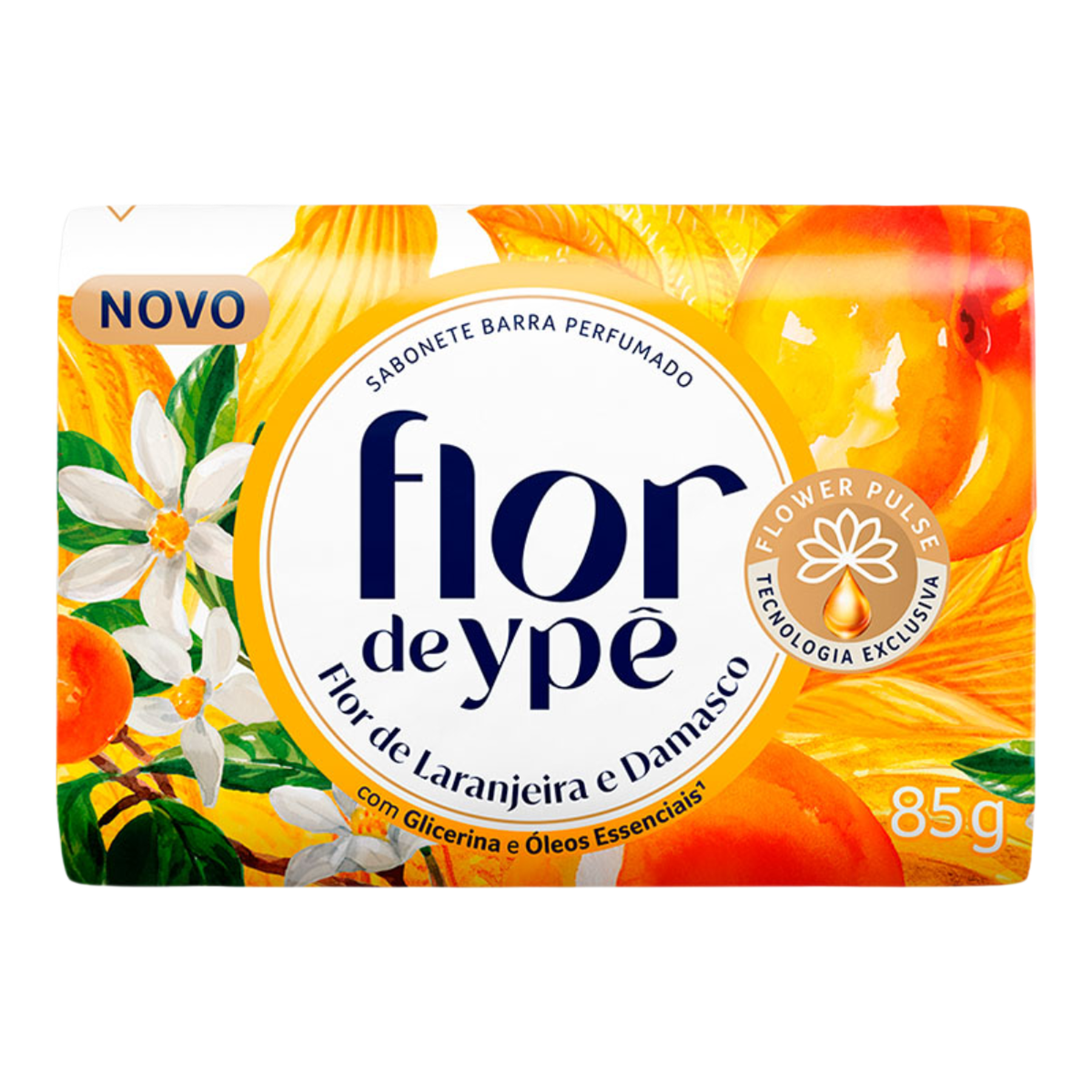 Sabonete Barra Flor de Yp&ecirc; Flor de Laranjeira e Damasco Envolt&oacute;rio 85g&nbsp;
