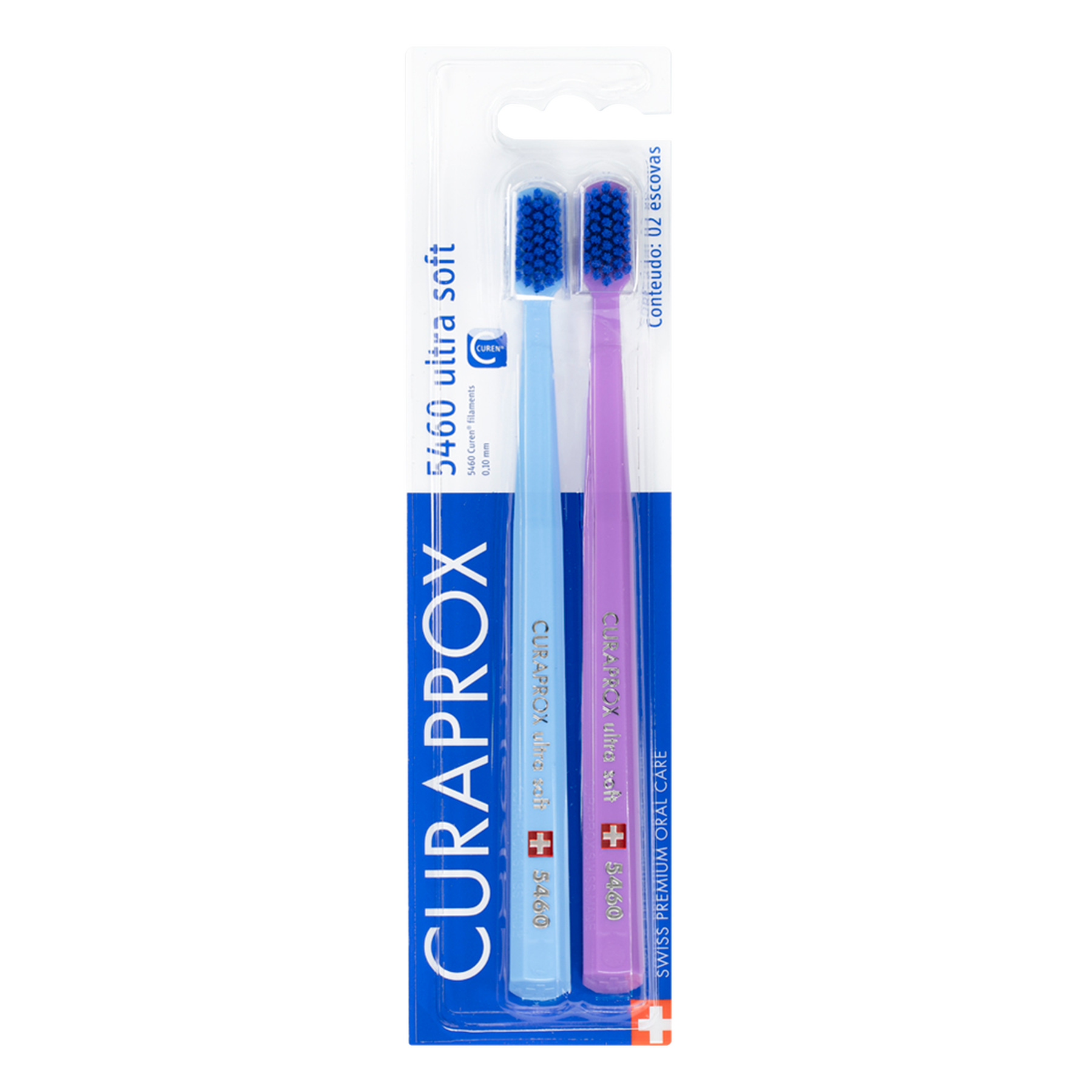 Escova Dental Ultra Soft Coloridas Curaprox 5460 C/2 Unidades