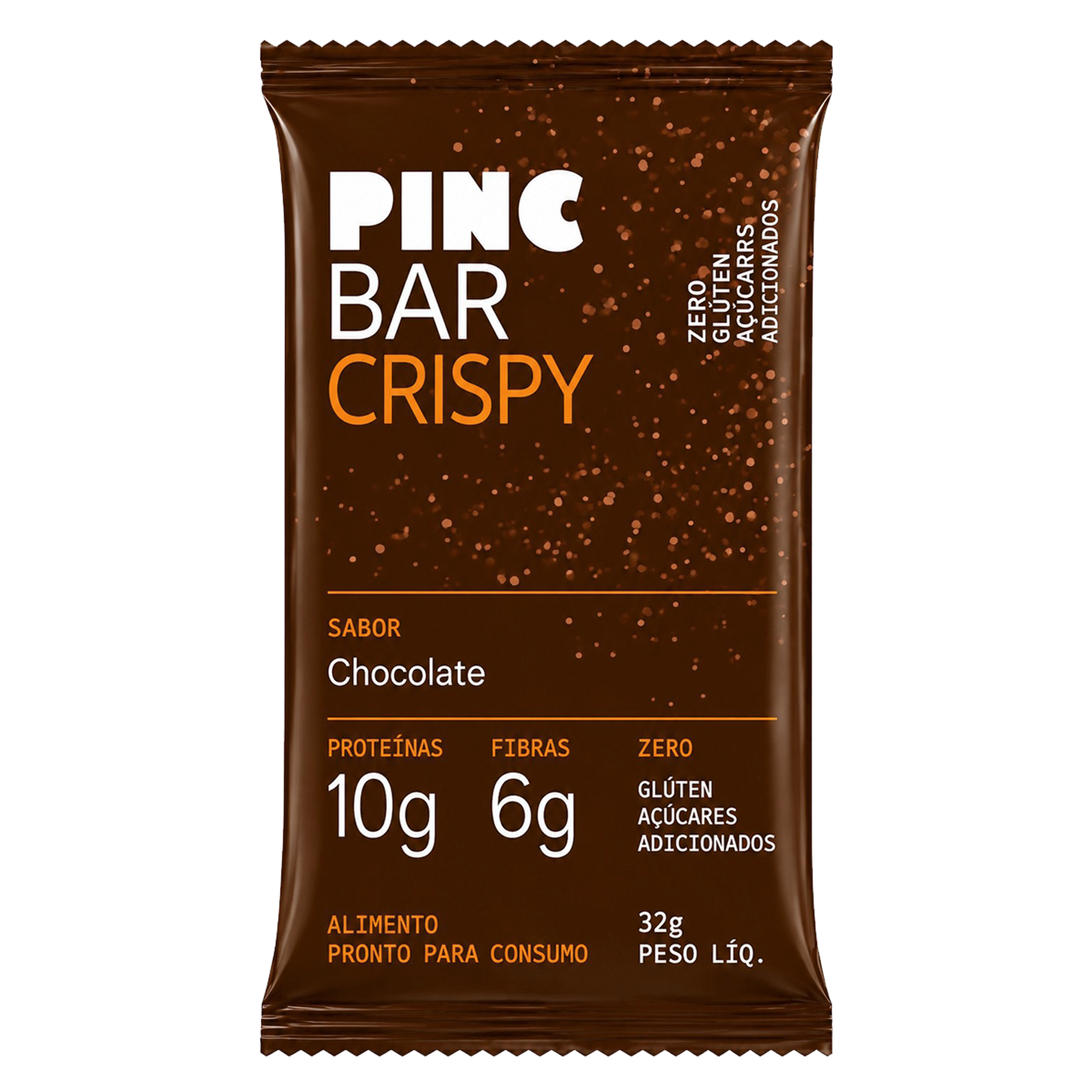 Barra Prote&iacute;na Chocolate Pinc Bar Crispy Pacote 32g