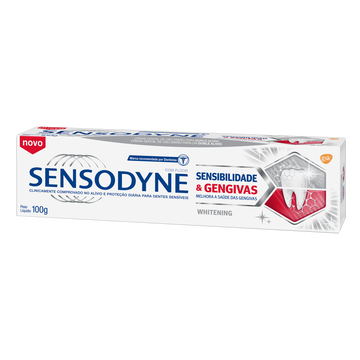 Creme Dental Sensibilidade e Gengivas Whitening Sensodyne 100g