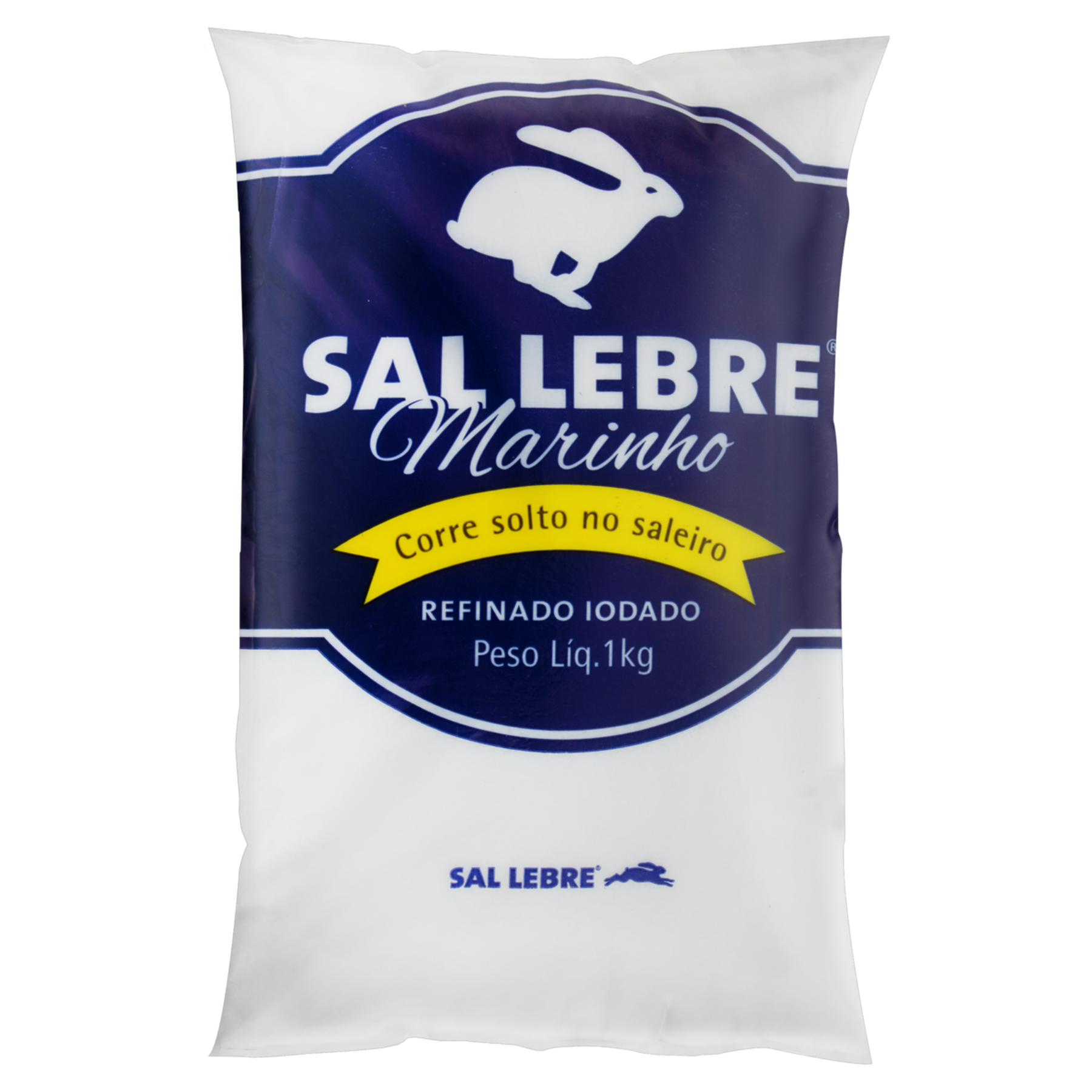 Sal Refinado Lebre Pacote 1kg