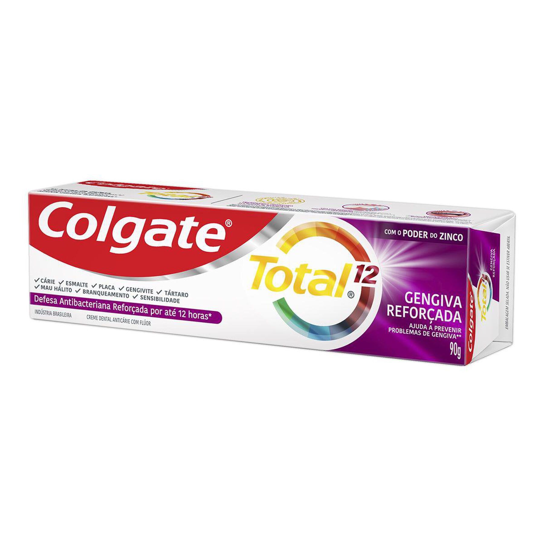 Creme Dental Colgate Total 12 Gengiva Reforçada 3 unid 90g Preço Especial