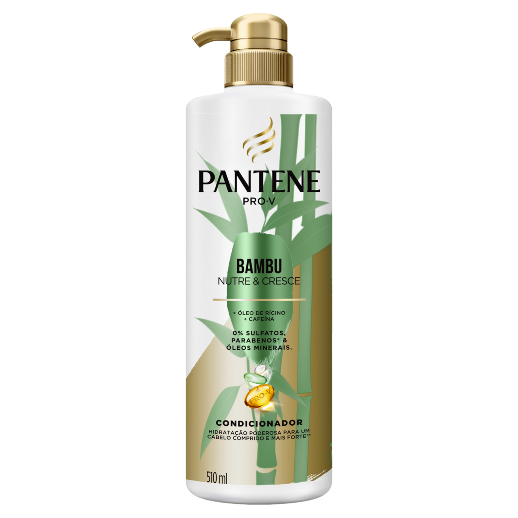 Condicionador Pantene Bambu Nutre e Cresce Frasco 510ml Pump