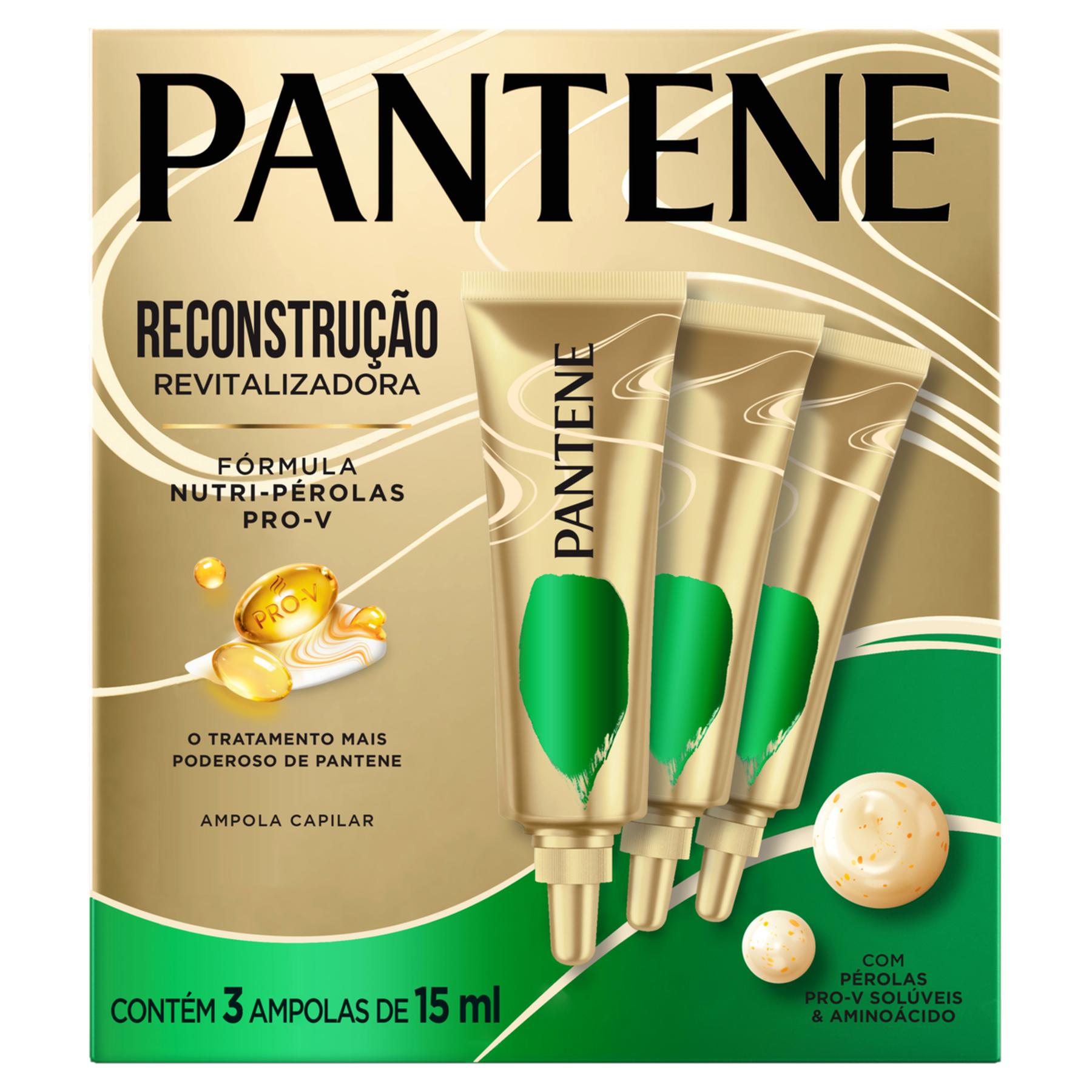 Ampola Capilar Resgate Instantâneo Pantene Caixa 45g C/3 Unidades