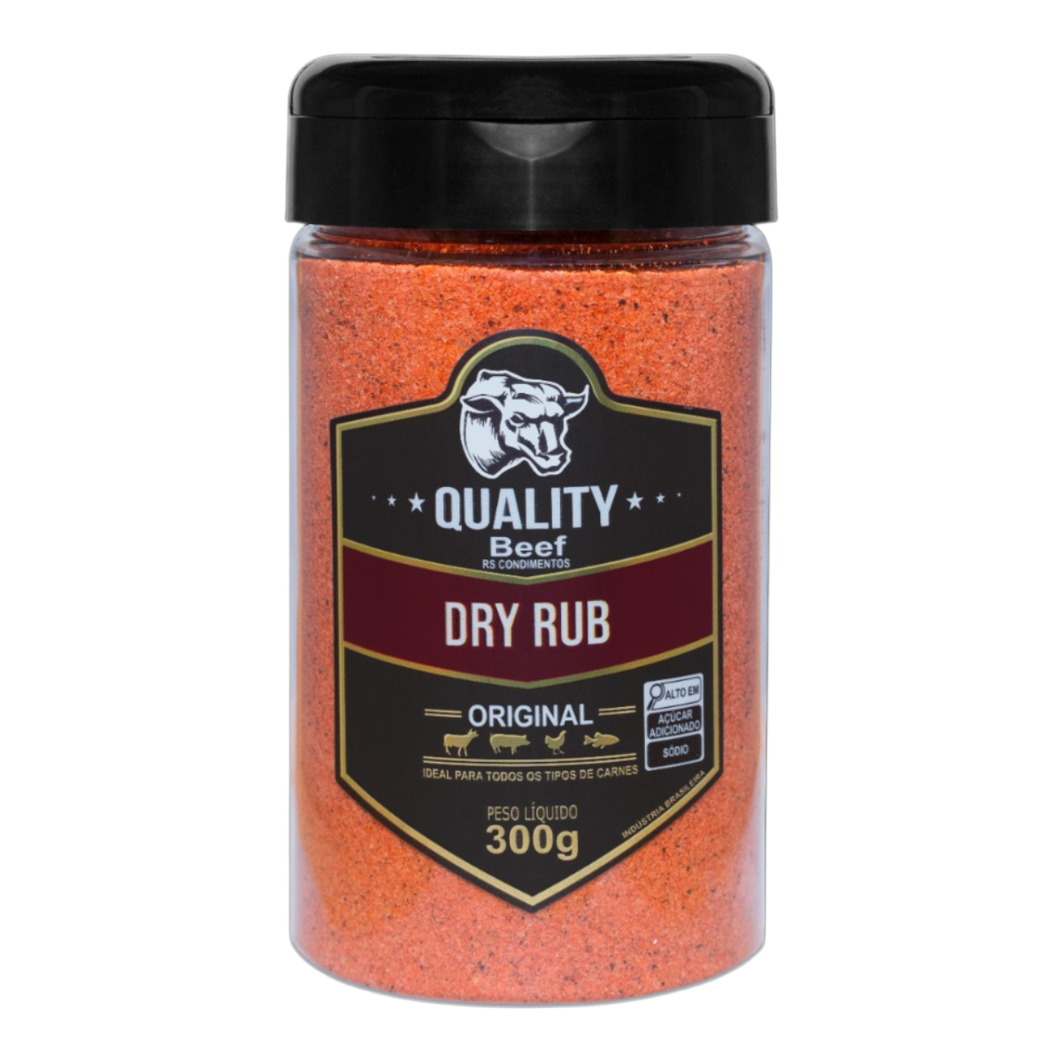 Tempero Dry Rub Quality Beef Frasco 300g