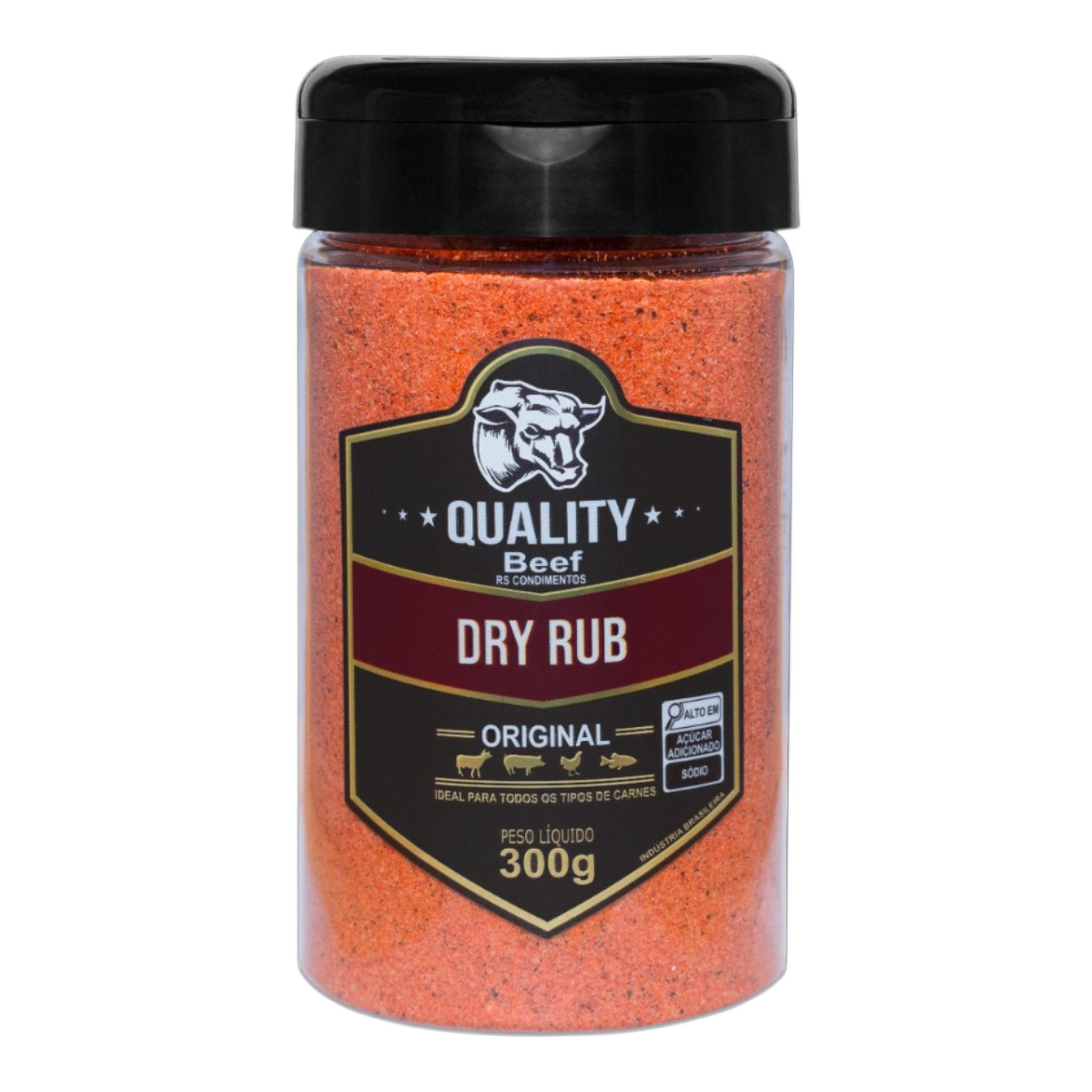 Tempero Dry Rub Quality Beef Frasco 300g