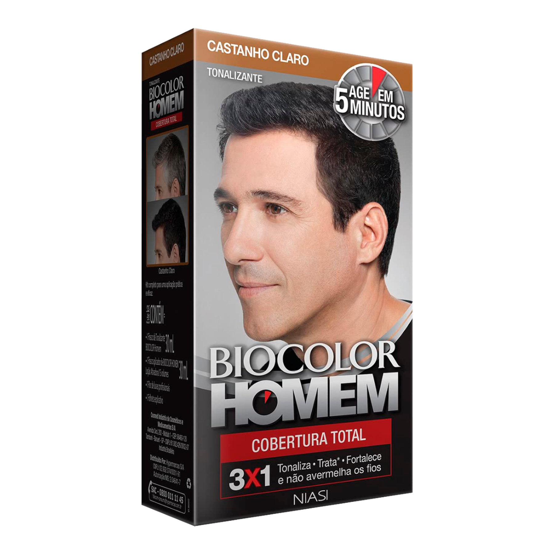 Tintura Castanho Claro Biocolor Homem