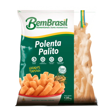 Polenta Palito Congelada Bem Brasil Pacote 1,05kg