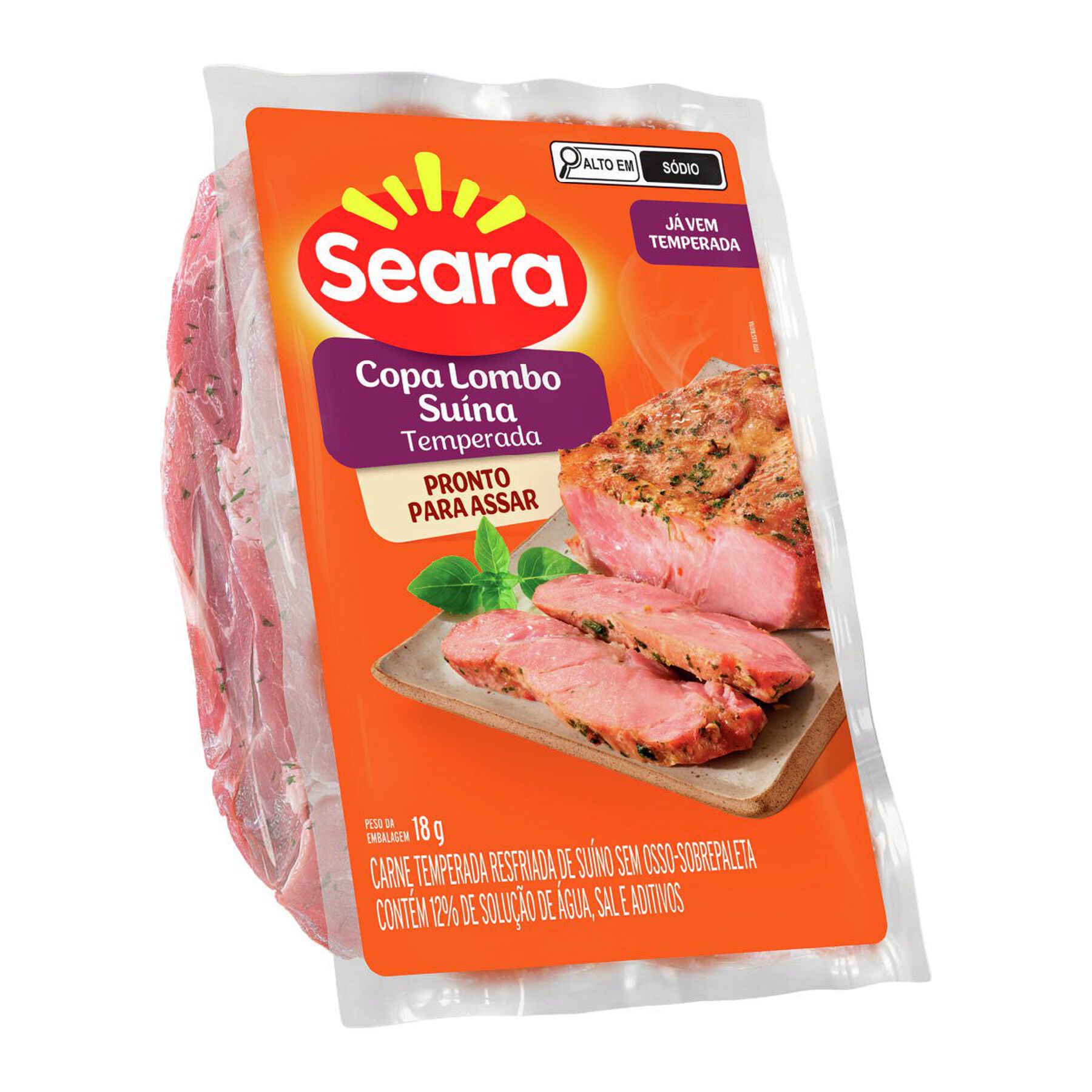 Carne Temperada Copa Lombo Suína Seara aprox. 800g