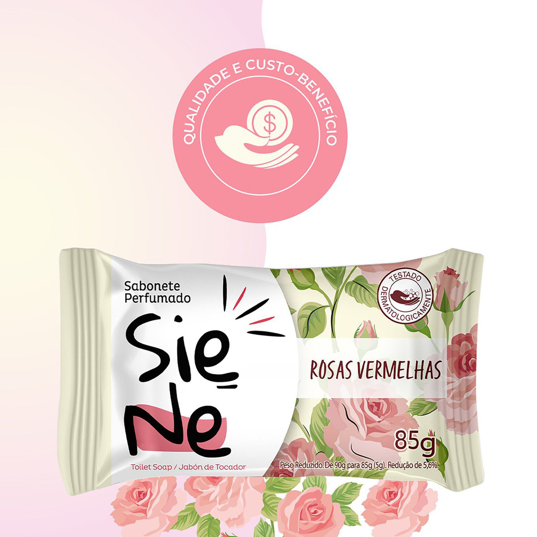 Sabonete em Barra Rosas Vermelhas Siene Flow Pack 85g