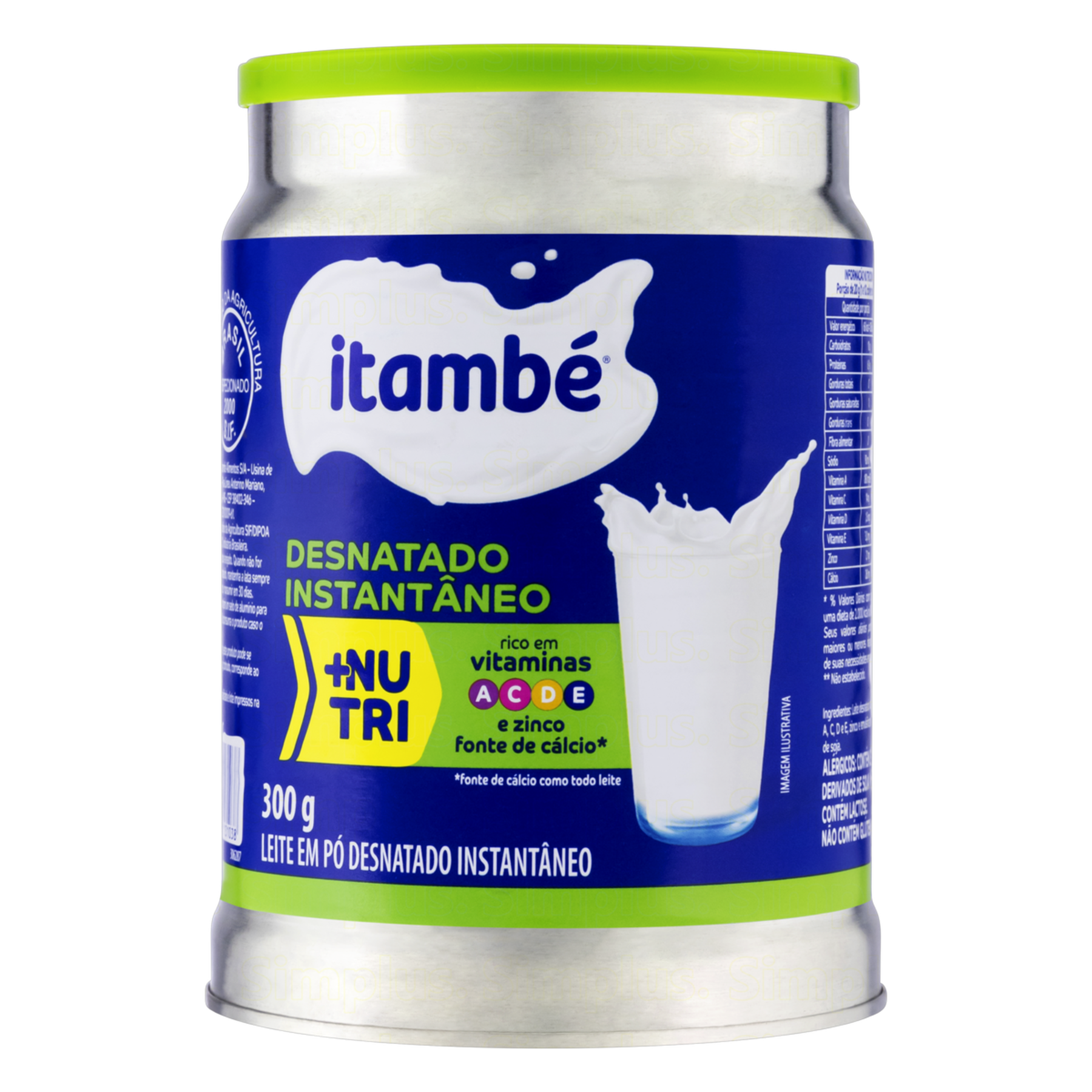 Leite em P&oacute; Instant&acirc;neo Desnatado Itamb&eacute; Lata 300g&nbsp;