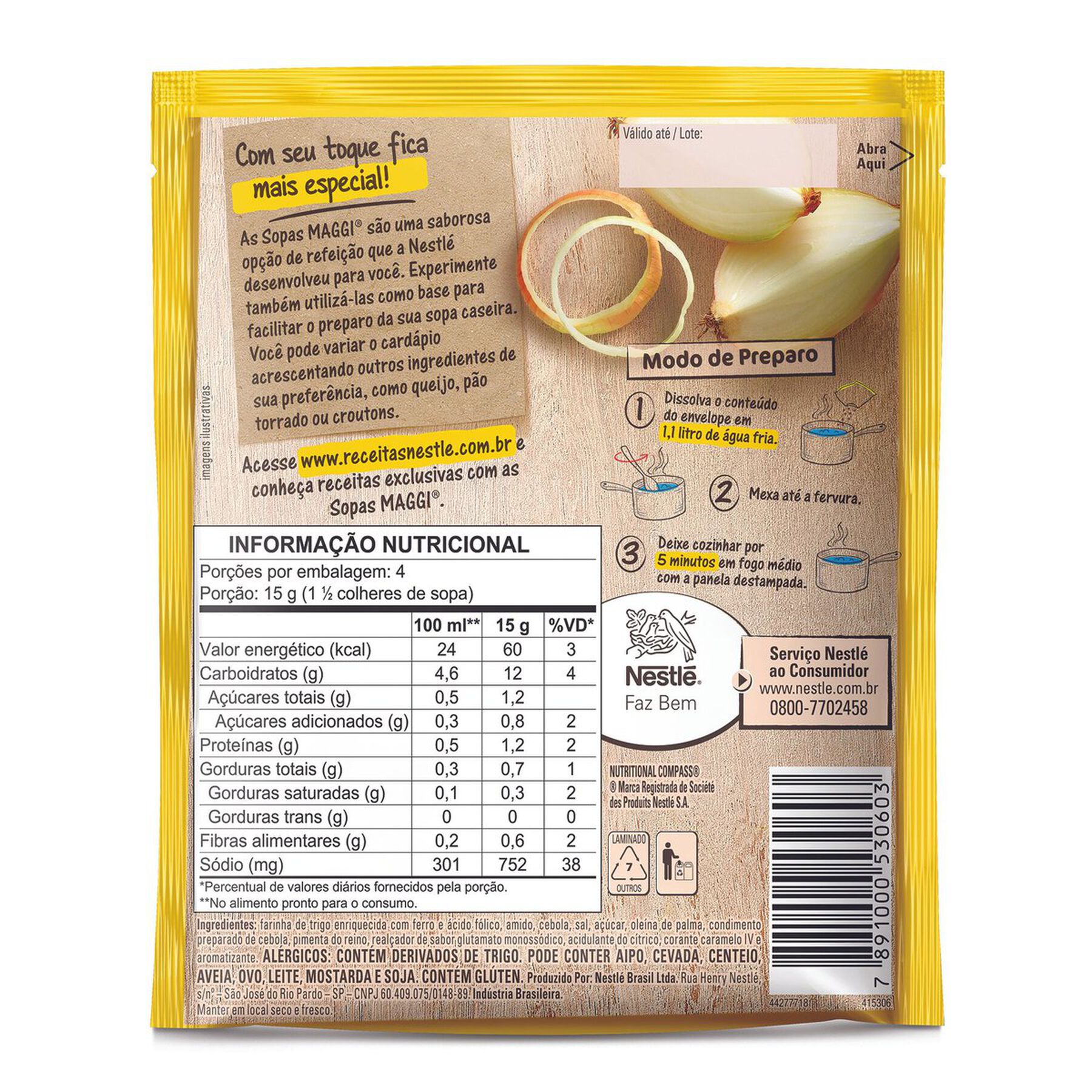 Sopa Cebola Maggi 68g&nbsp;