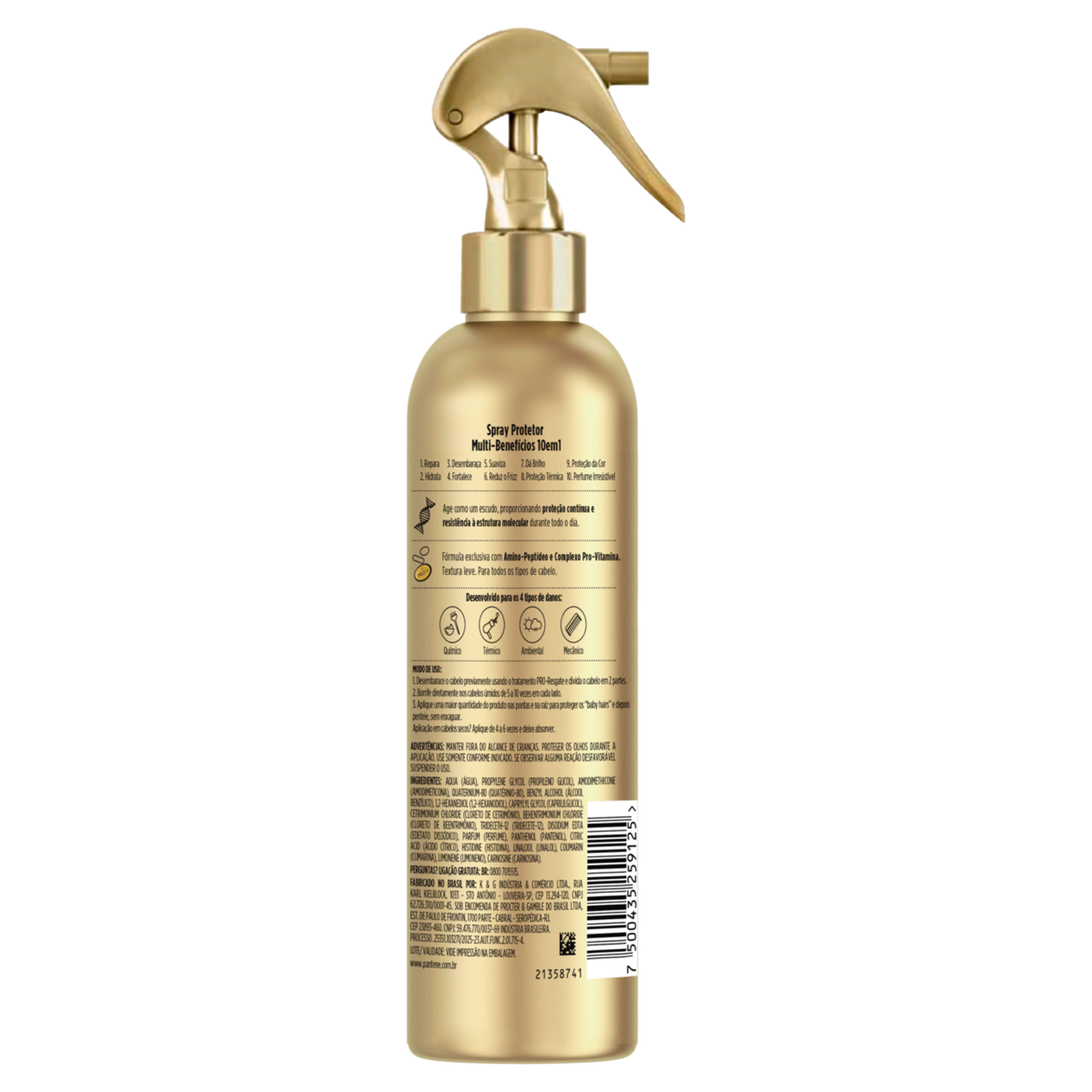 Protetor Multibenef&iacute;cios Pro-Tetor Pantene Frasco 170ml