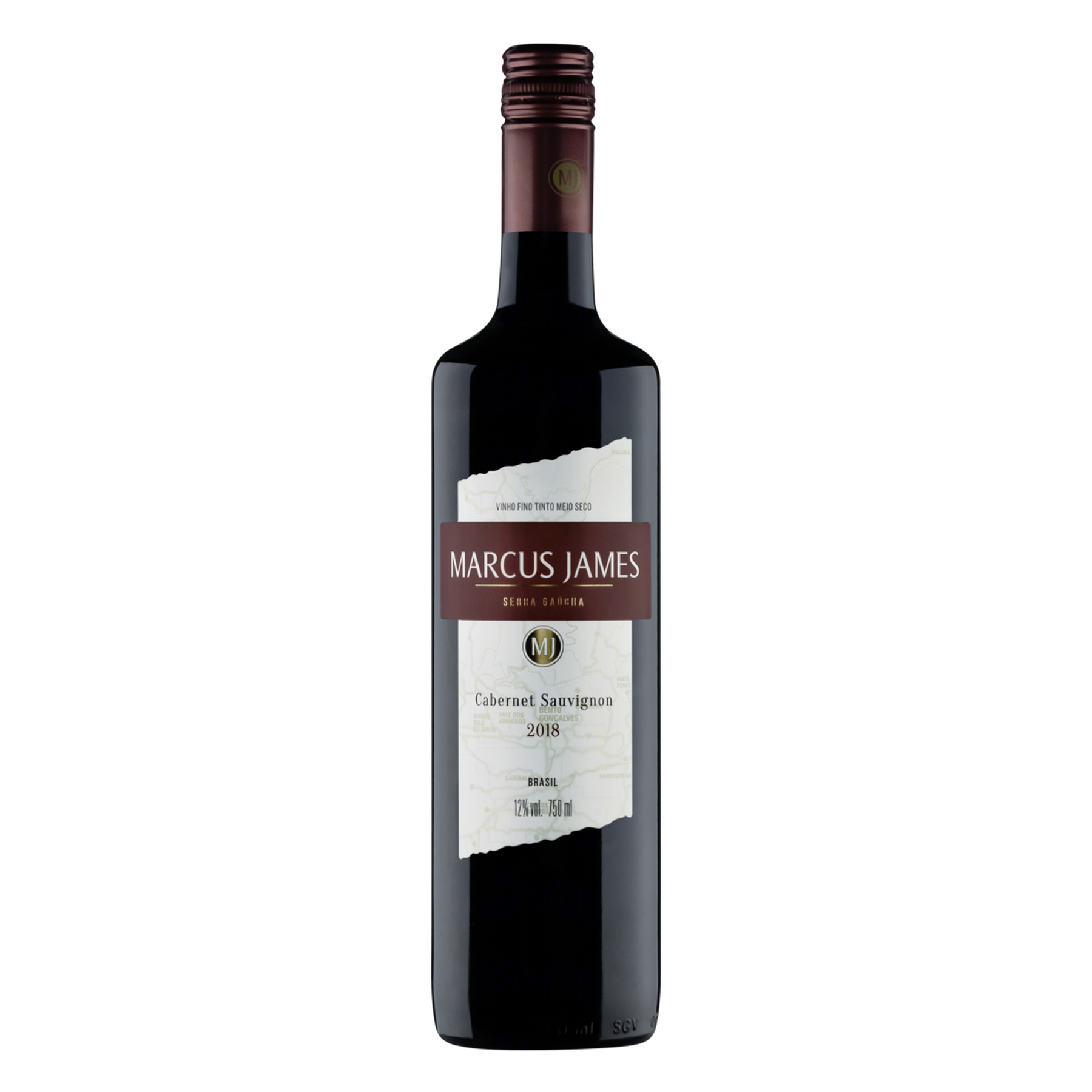Vinho Tinto Meio Seco Cabernet Sauvignon Marcus James Garrafa 750ml&nbsp;