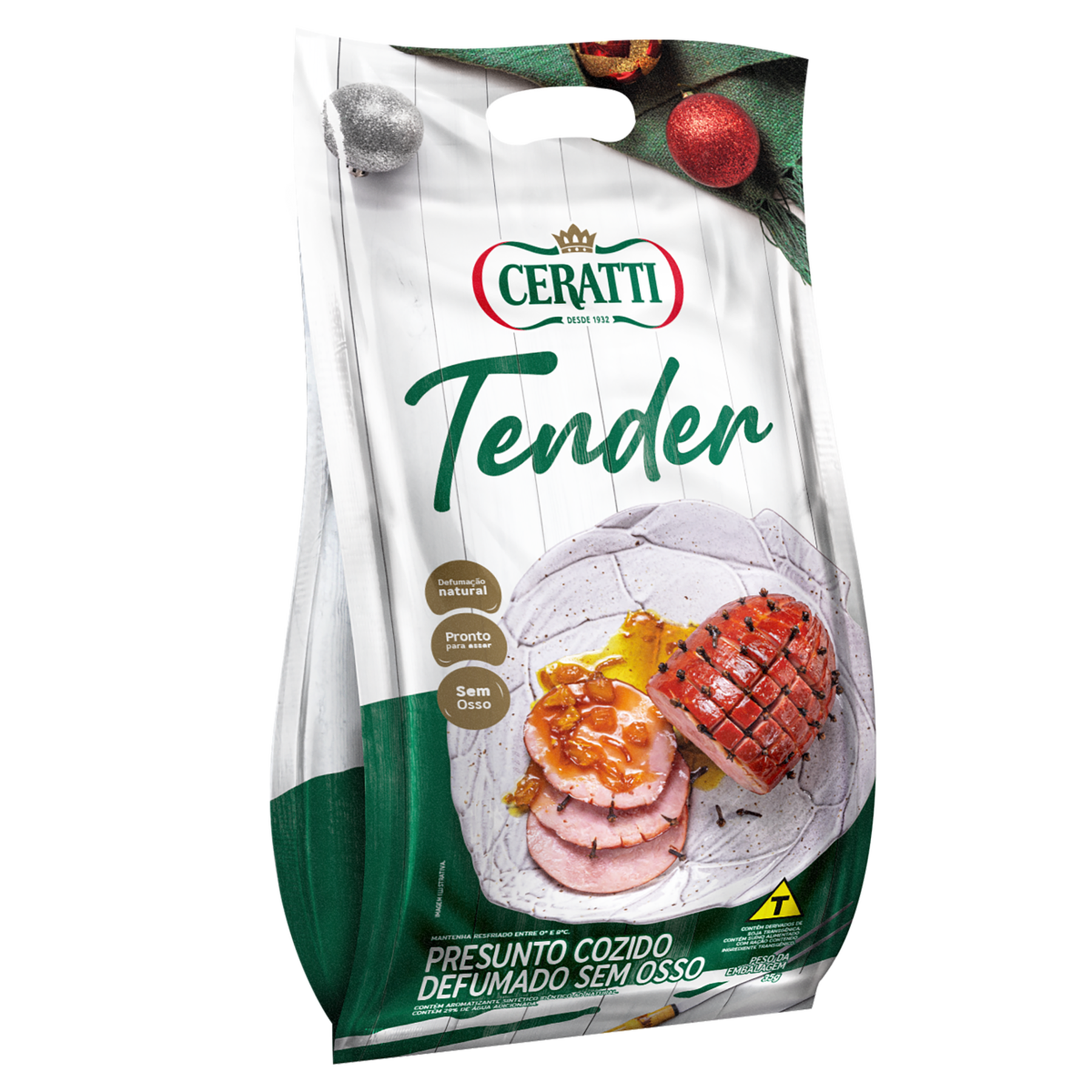 Tender Suíno Cozido e Defumado sem Osso Ceratti aprox. 1.100g