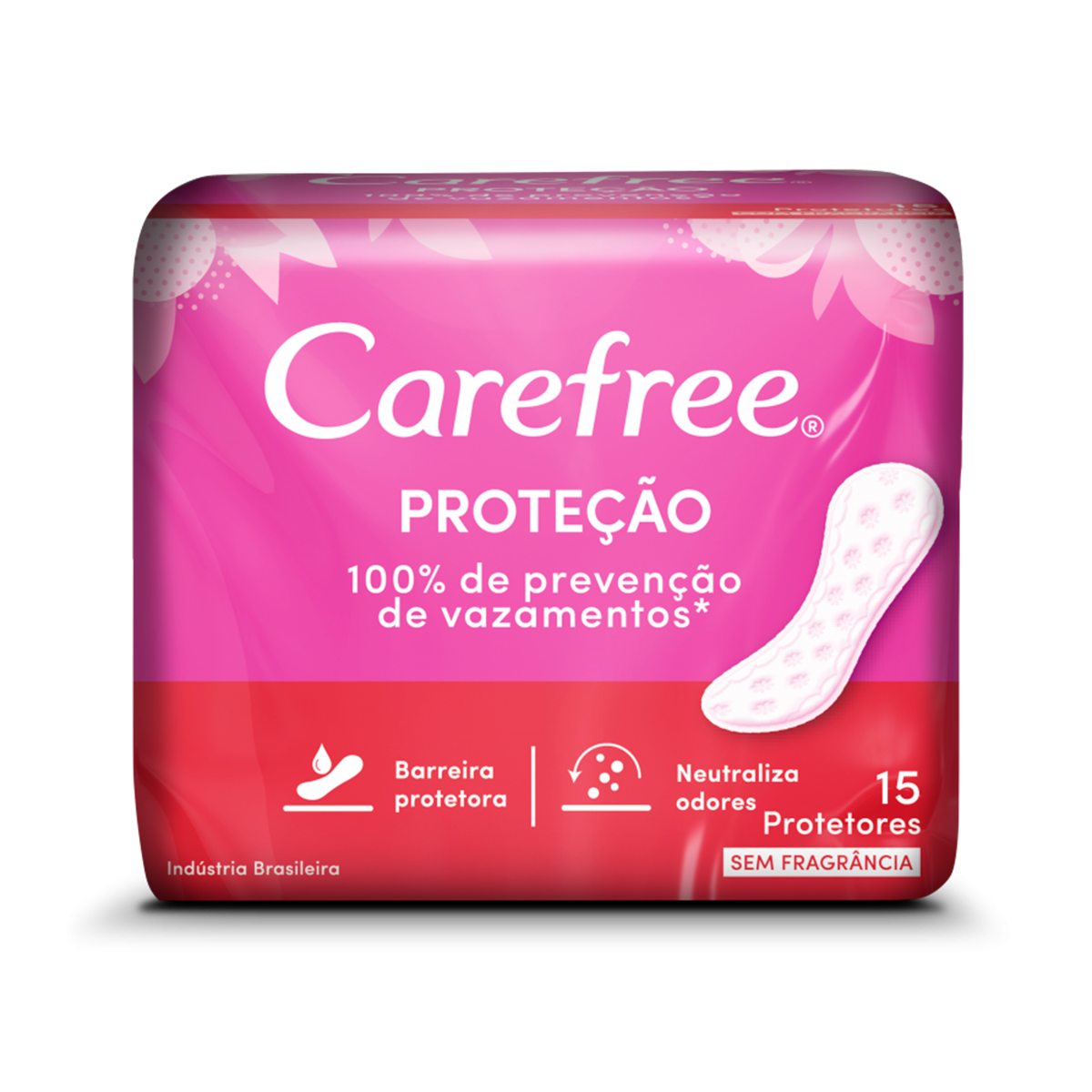 Protetor Di&aacute;rio sem Abas Carefree Prote&ccedil;&atilde;o Pacote 15 Unidades&nbsp;