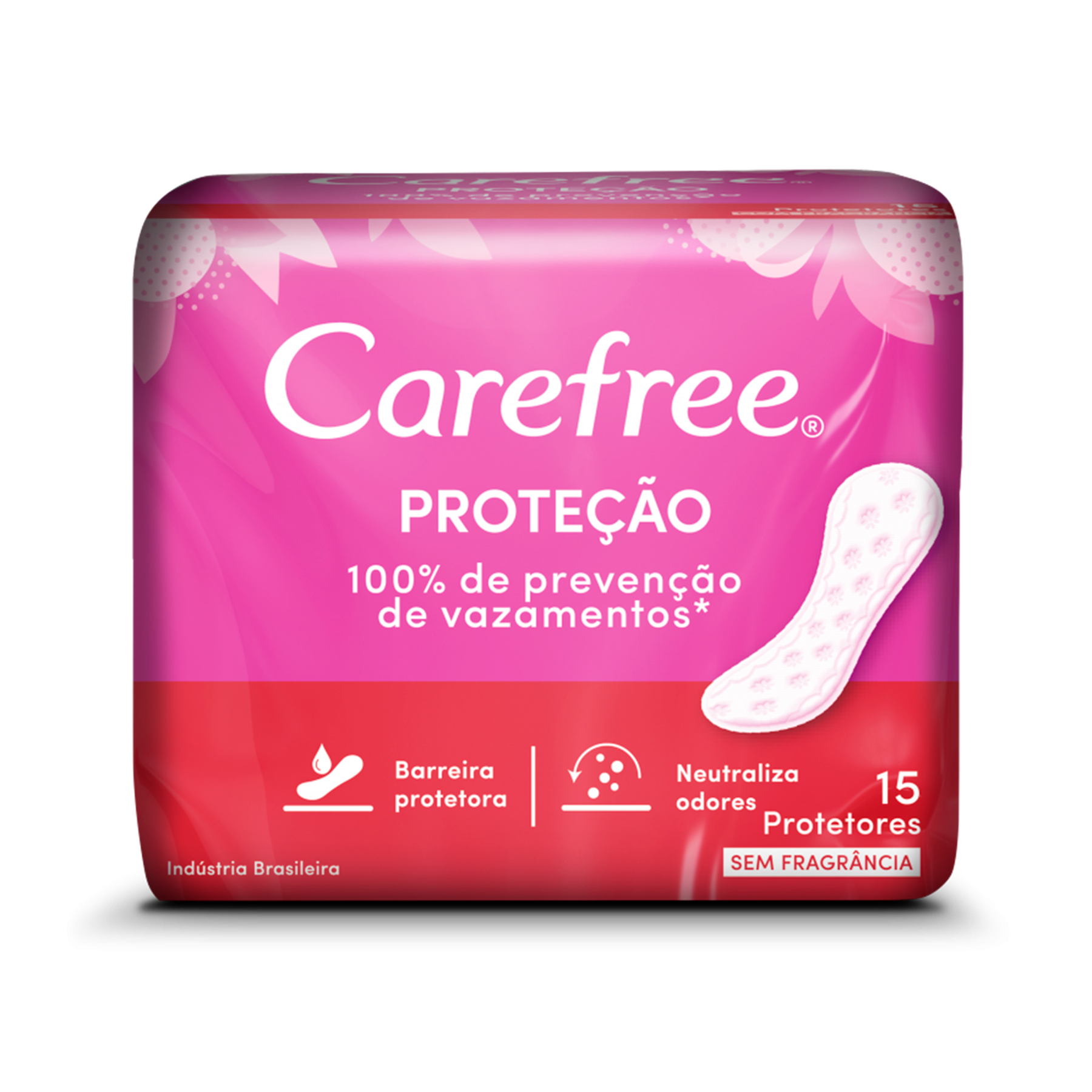 Protetor Di&aacute;rio sem Abas Carefree Prote&ccedil;&atilde;o Pacote 15 Unidades&nbsp;