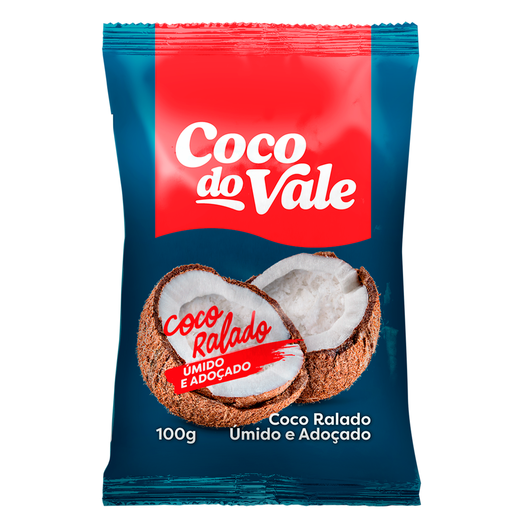 Coco Ralado Úmido e Adoçado Coco do Vale Pacote 100g
