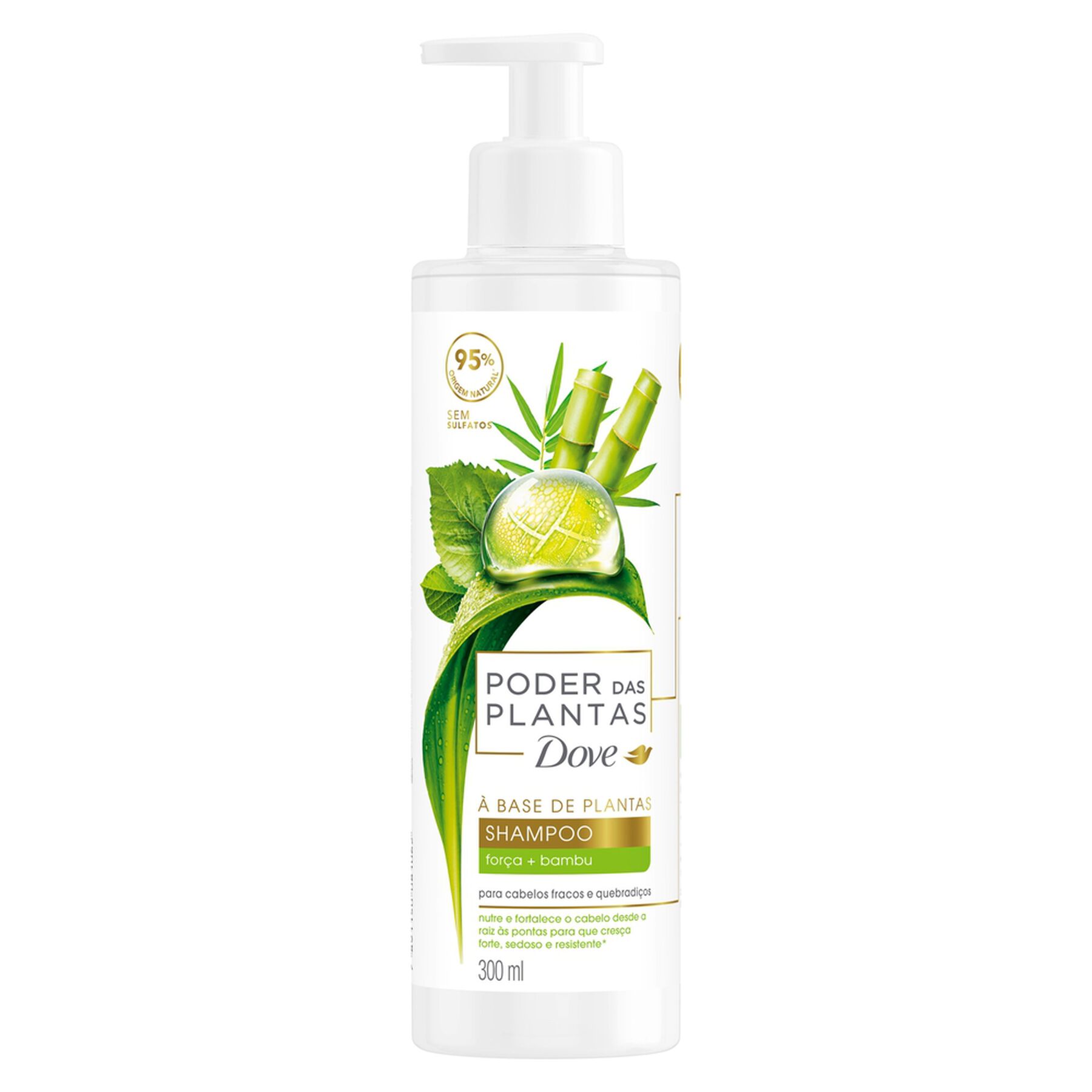 Shampoo For&ccedil;a + Bambu Dove Poder das Plantas Frasco 300ml