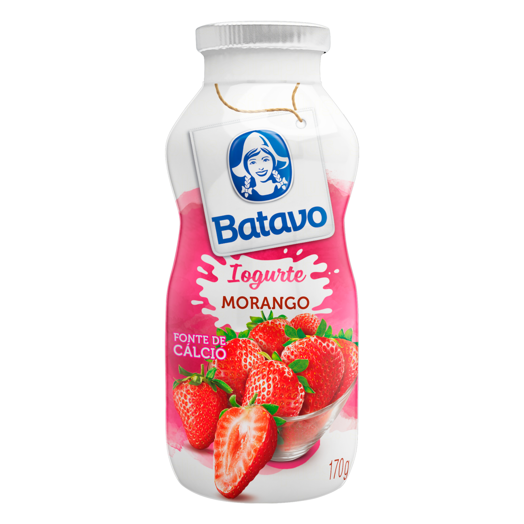 Iogurte Parcialmente Desnatado Morango Batavo Frasco 170g
