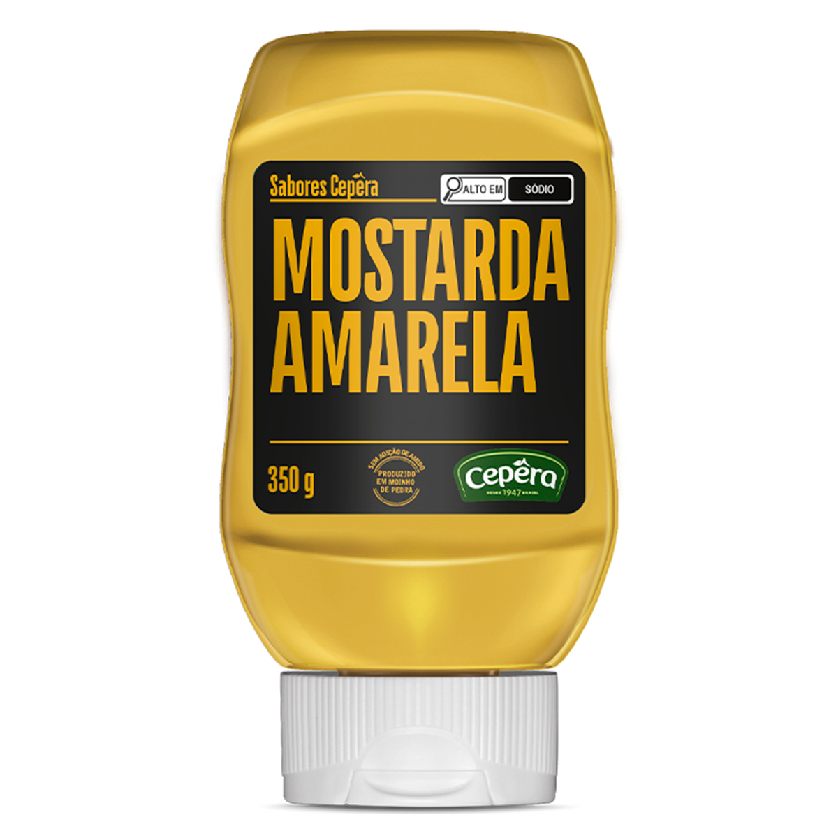 Mostarda Amarela Sabores Cep&ecirc;ra Squeeze 350g