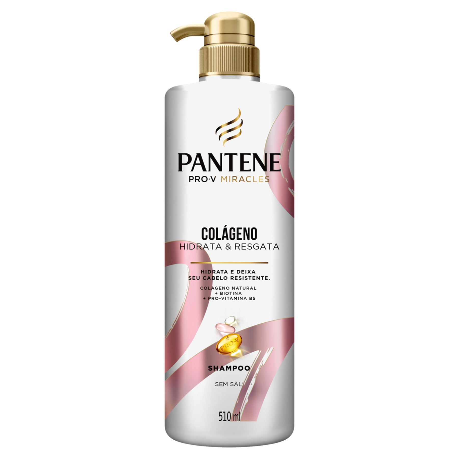 Shampoo Pantene Col&aacute;geno Hidrata e Resgata Frasco 510ml Pump