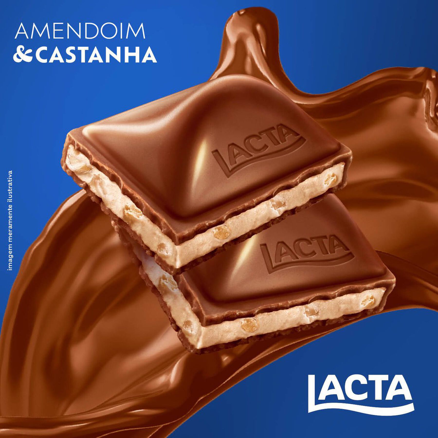 Barra de Chocolate ao Leite Recheio Sonho de Valsa Lacta Recheados Pacote 98g