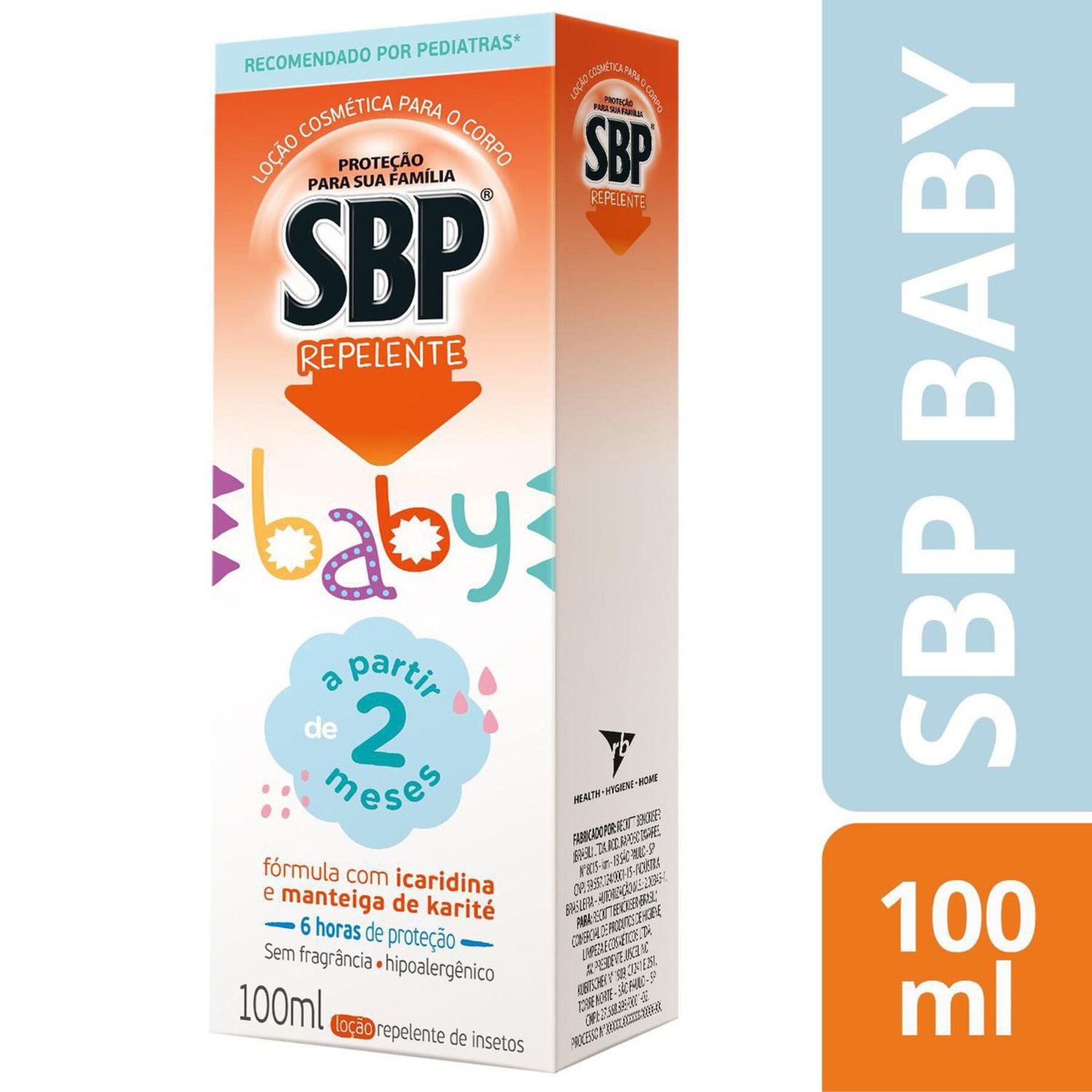 Repelente SBP Baby Lo&ccedil;&atilde;o sem Fragr&acirc;ncia 100ml