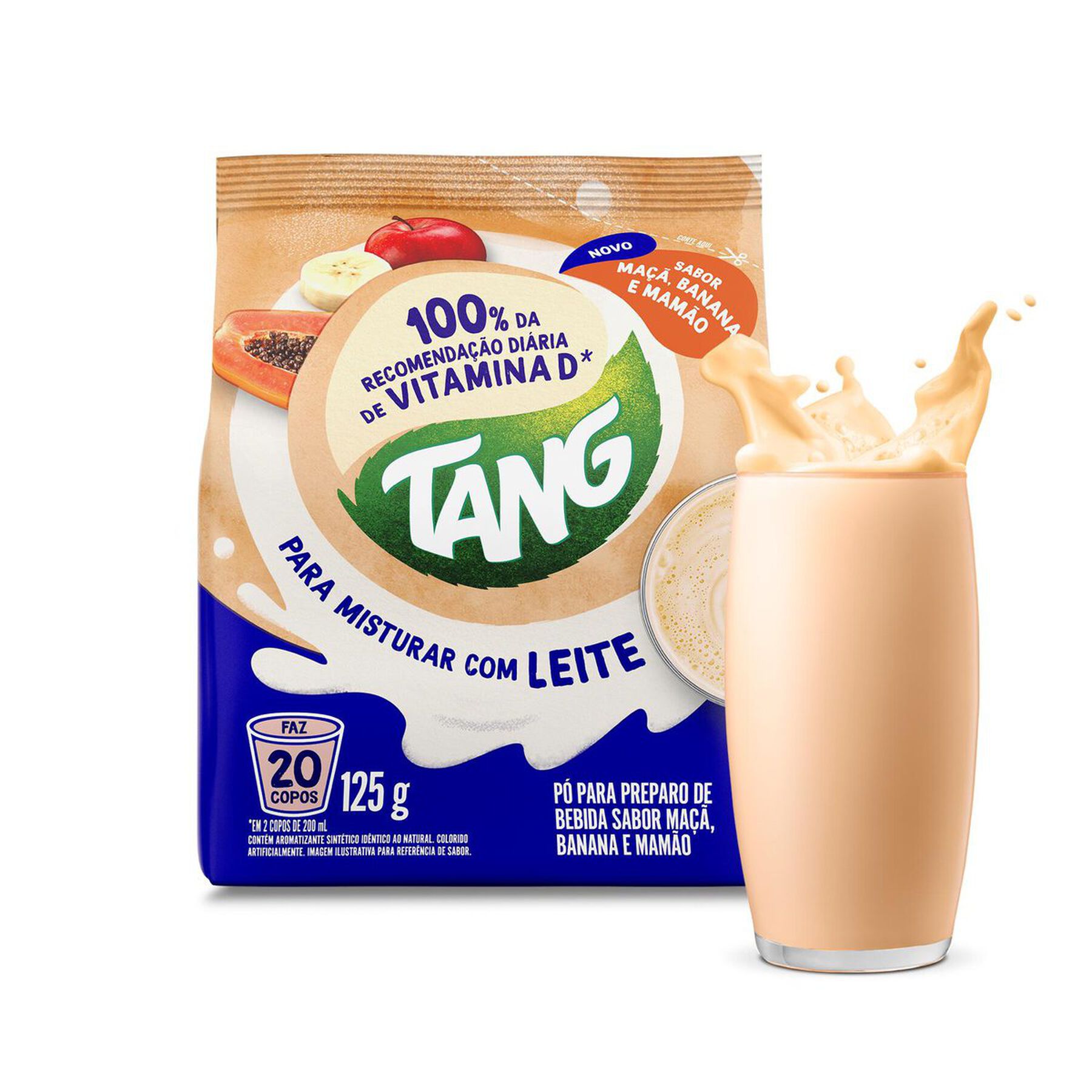 Pó para Preparo de Bebida Maçã, Banana e Mamão Tang Pacote 125g