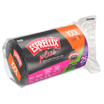 Saco Lixo Esfrelux Rolo 100l C/25