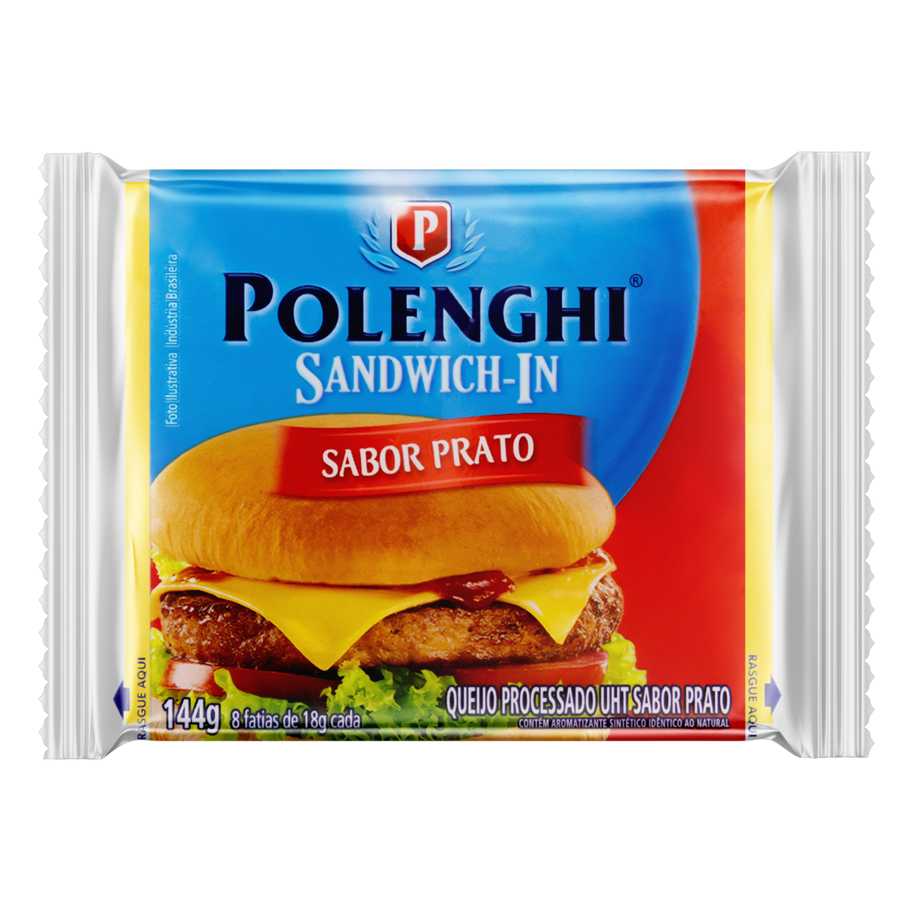 Queijo Processado UHT Prato Polenghi Sandwich-In 144g 8 Unidades