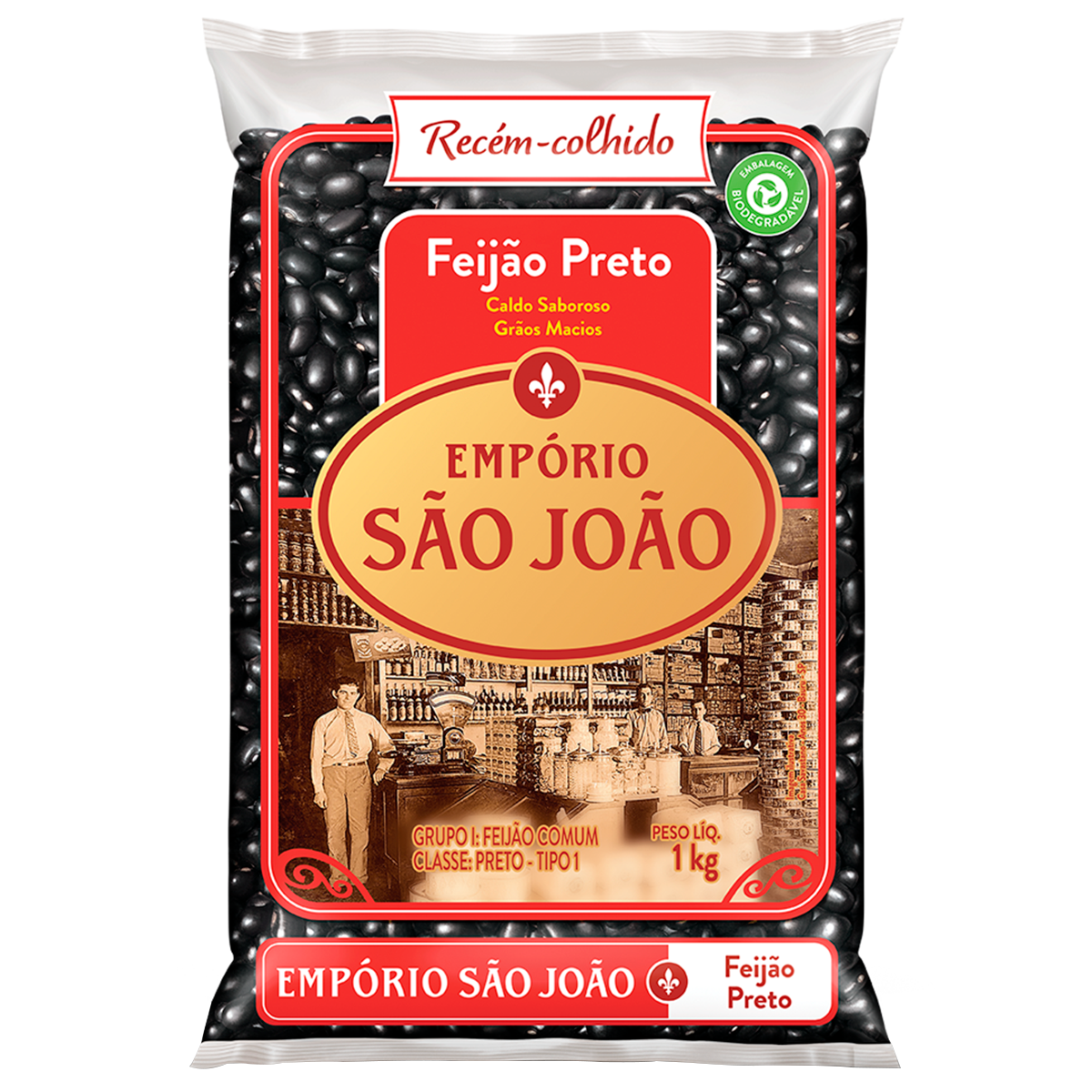 Feij&atilde;o Preto Emp&oacute;rio S&atilde;o Jo&atilde;o 1kg