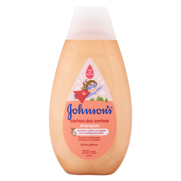 Shampoo Infantil Johnsons Cachos dos Sonhos Frasco 200ml