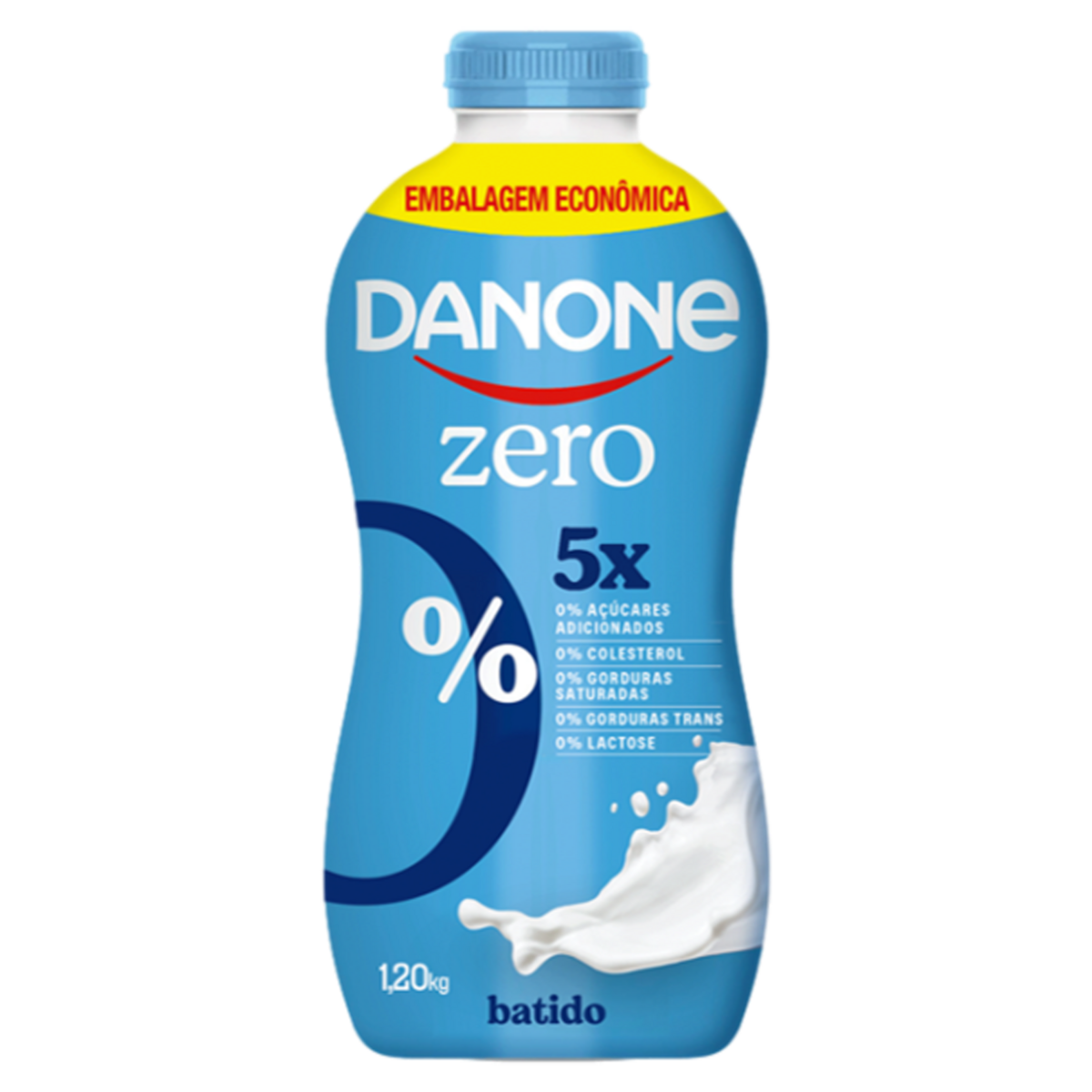 Iogurte Desnatado Batido Zero Lactose Danone Garrafa 1,2kg Embalagem Econ&ocirc;mica