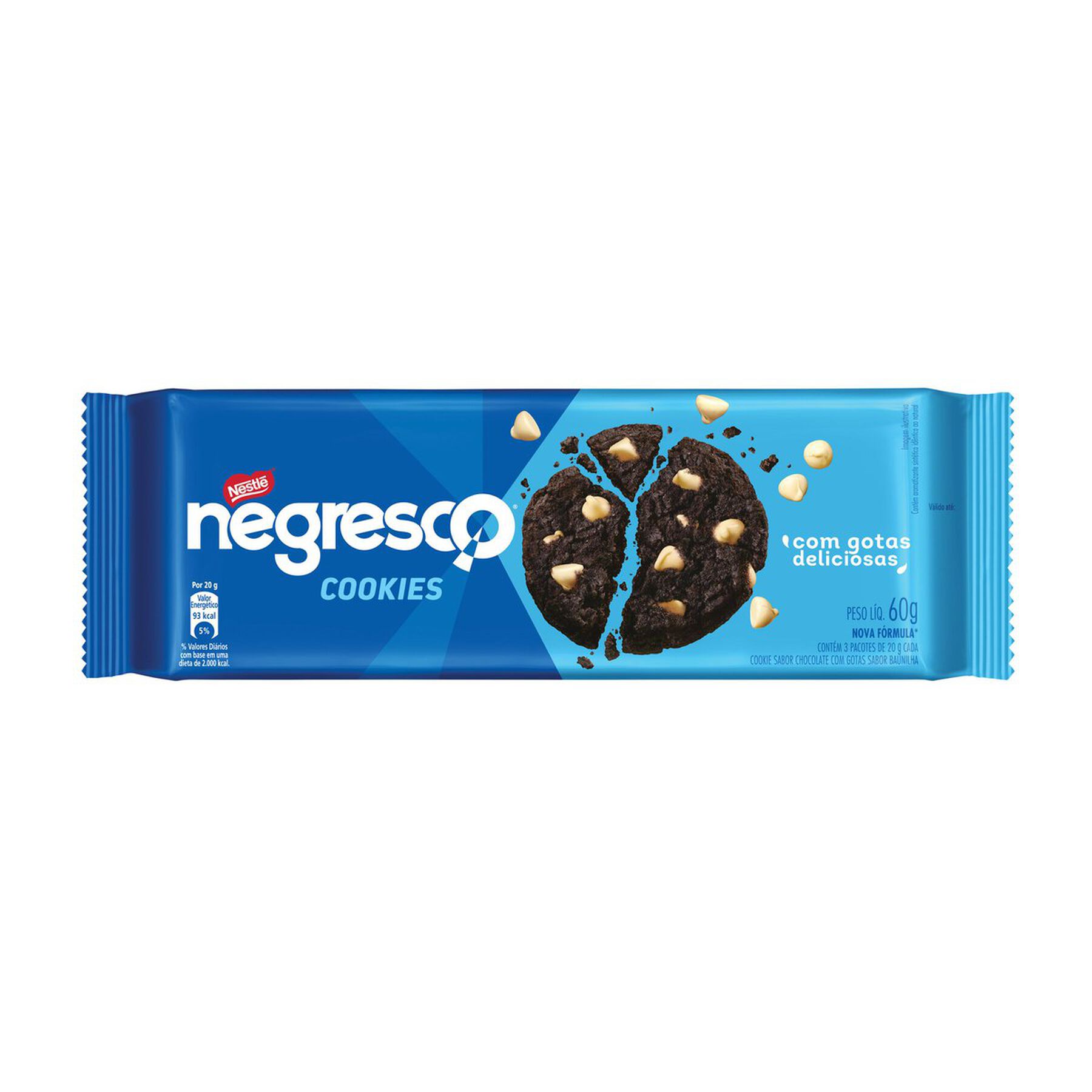 Cookie Negresco Gotas de Baunilha 60g&nbsp;