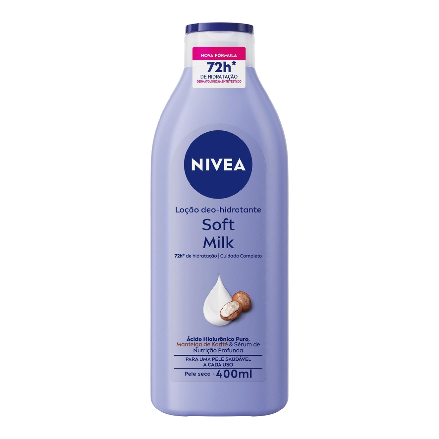 Lo&ccedil;&atilde;o Deo-Hidratante Nivea Soft Milk Frasco 400ml