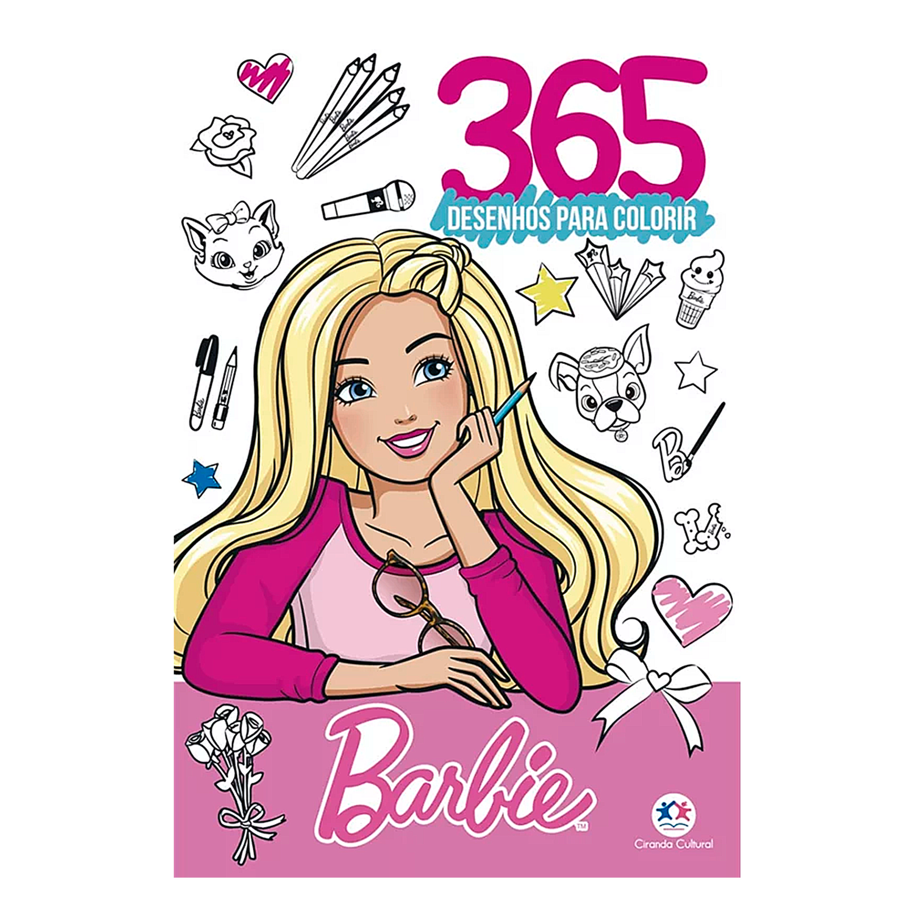Livro 365 Desenhos para Colorir Barbie Ciranda Cultural