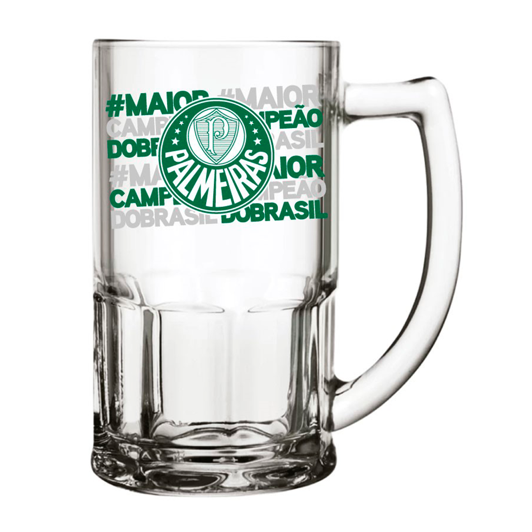 Caneca Chopp Palmeiras Vidro Bistrol 340ml