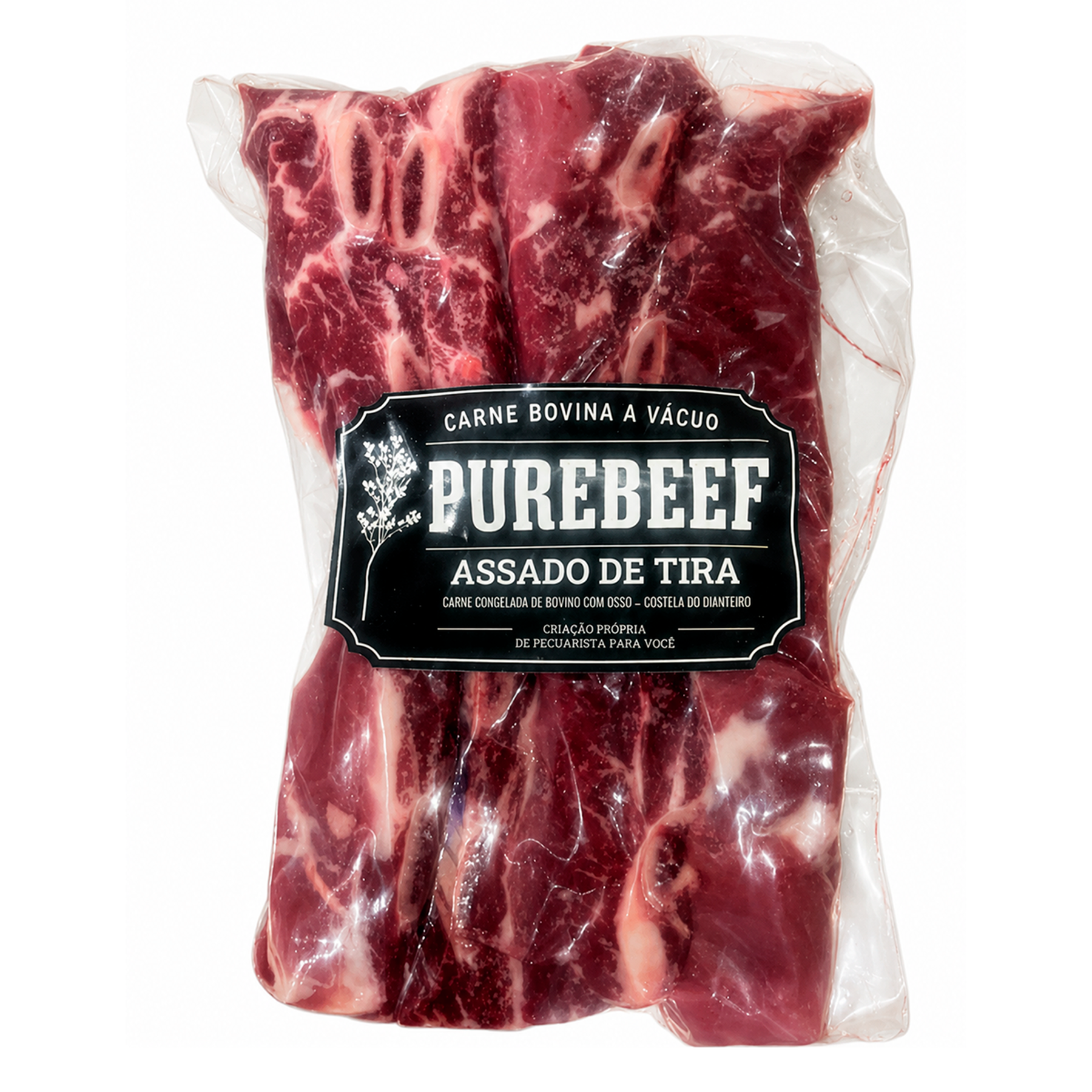 Assado de Tira Bovino Congelado Purebeef Cry aprox. 800g