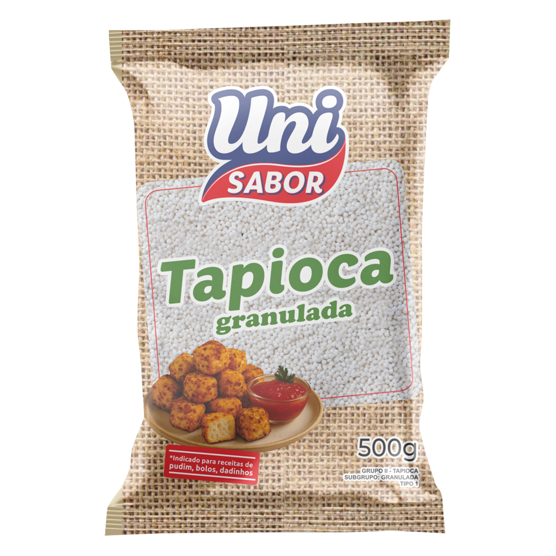 Tapioca Granulada Uni Sabor Pacote 500g