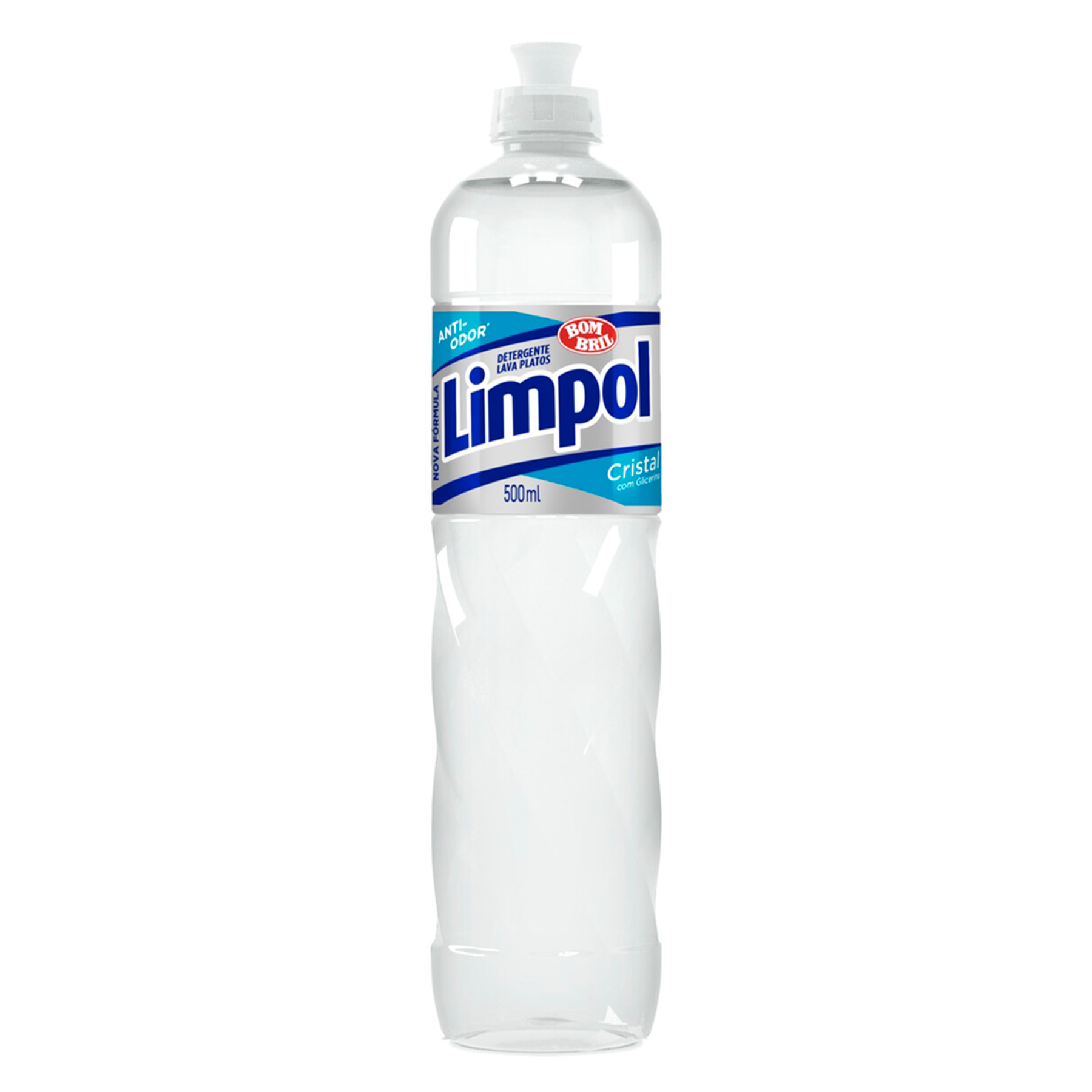 Detergente Líquido Cristal Bom Bril Limpol Frasco 500ml