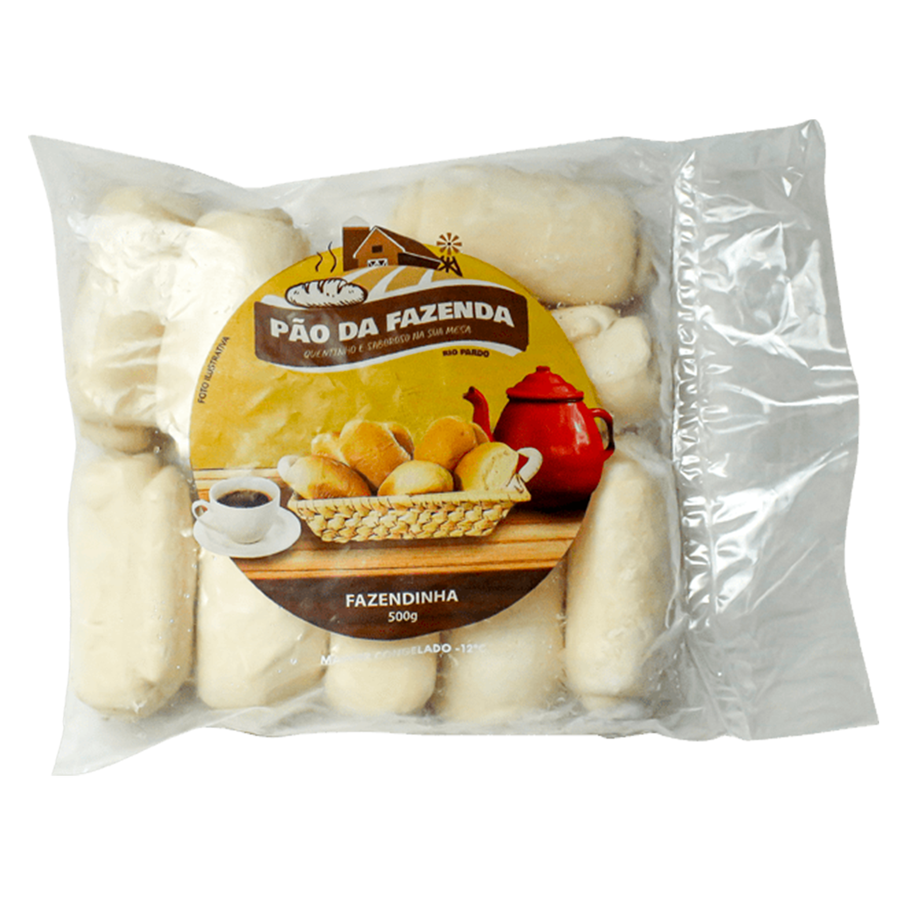 P&atilde;o Caseirinho Congelado P&atilde;o da Fazenda Pacote 500g