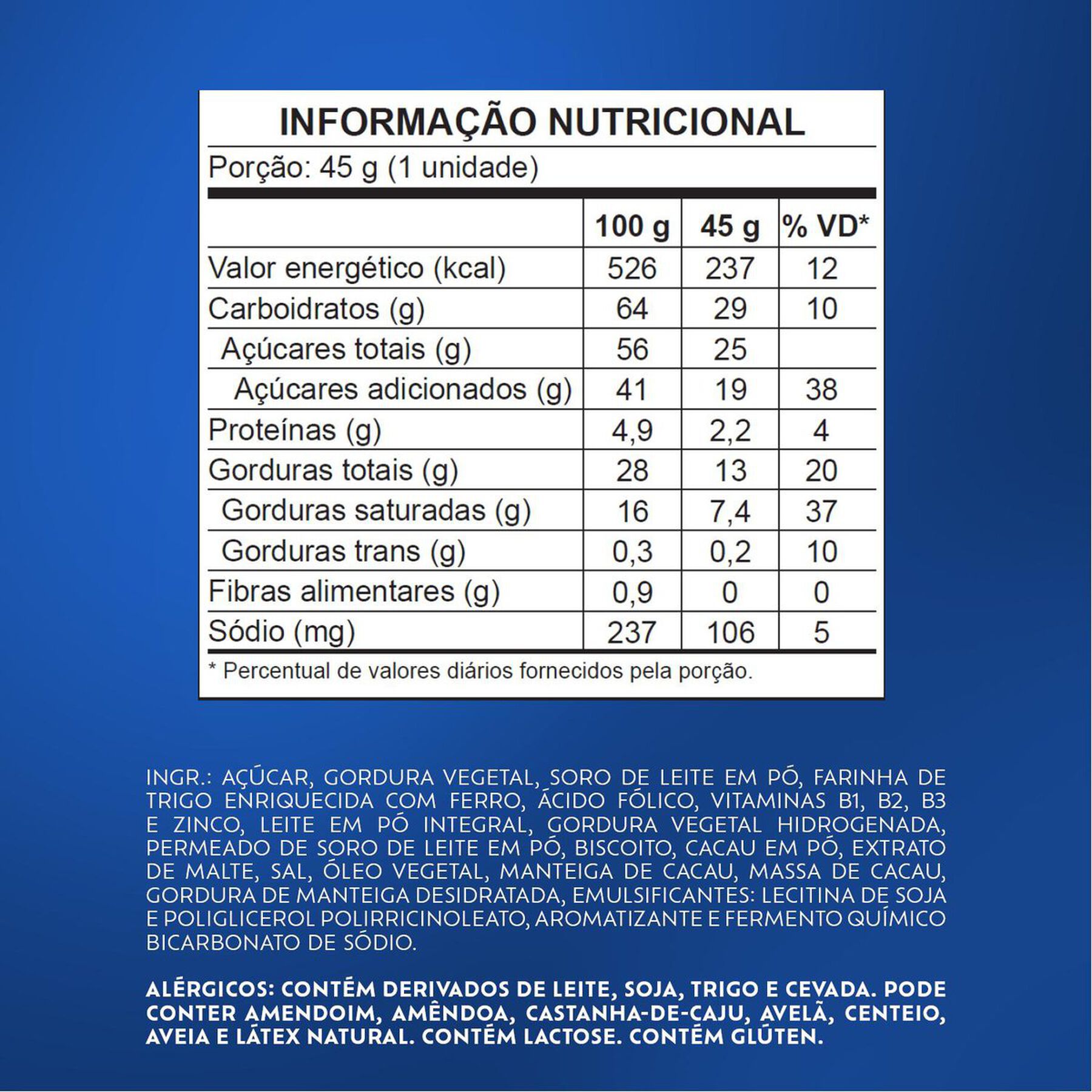 Bis Xtra Oreo (Wafer recheado e com cobertura sabor chocolate branco e biscoito) 45g