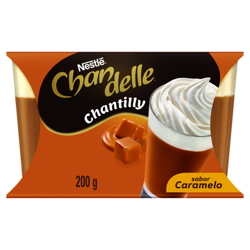 Sobremesa Láctea com Chantilly Caramelo Nestlé Chandelle Bandeja 200g 2 Unidades