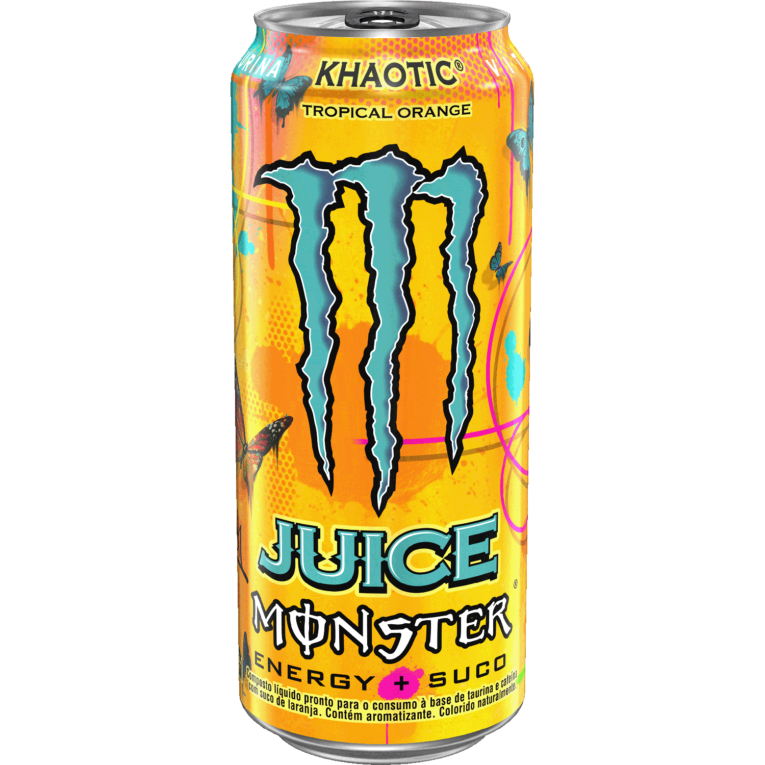 Energ&eacute;tico Tropical Orange Juice Monster Khaotic Lata 473ml