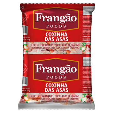 Coxinha das Asas de Frango Temperadas Frangão Foods Kg aprox. 900g