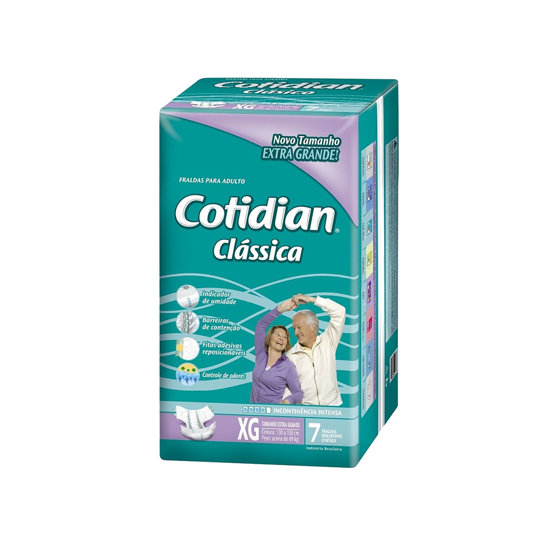 Fralda Geriátrica Cotidian Class Extra Grande Com 7