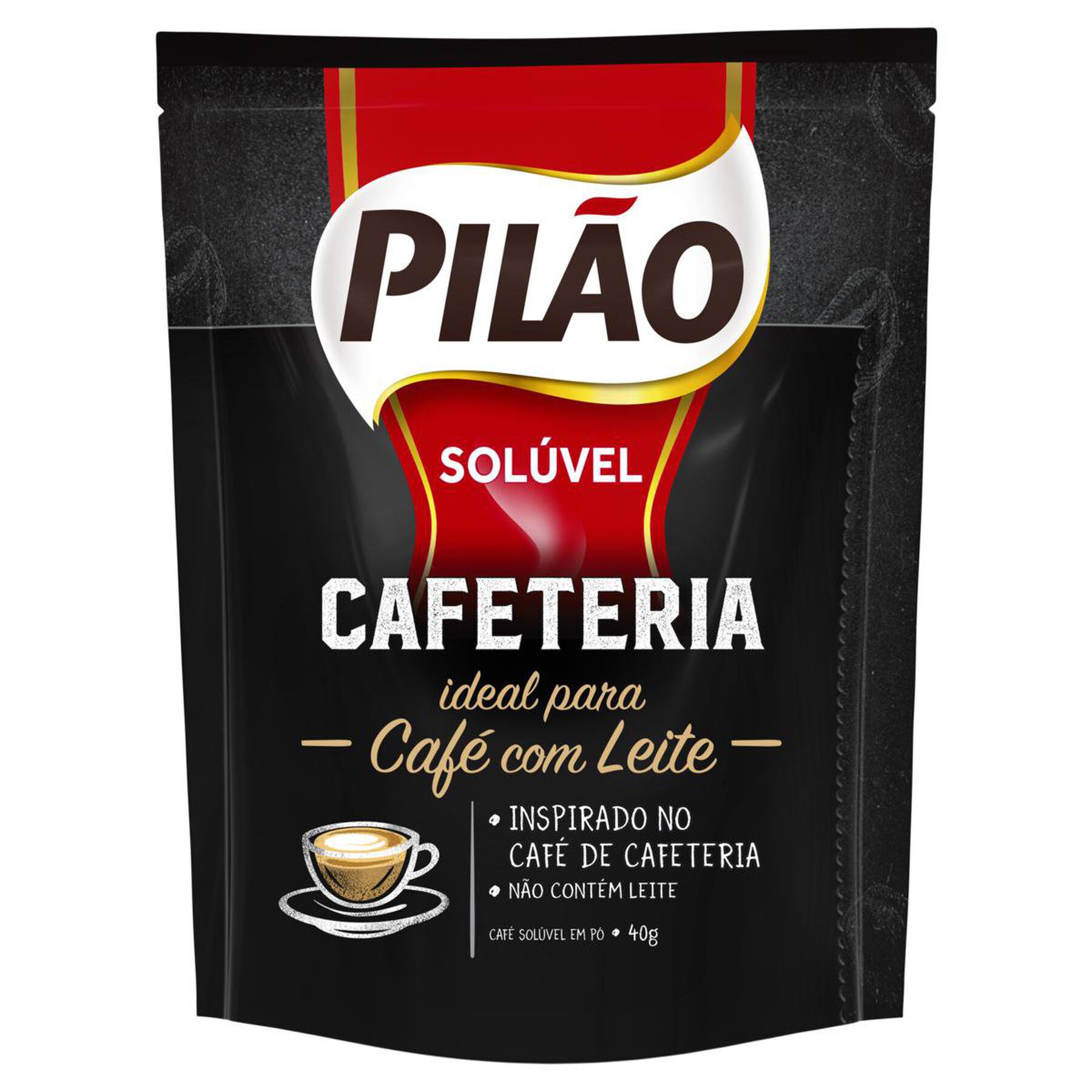 Caf&eacute; Sol&uacute;vel em P&oacute; Pil&atilde;o Cafeteria Sach&ecirc; 40g